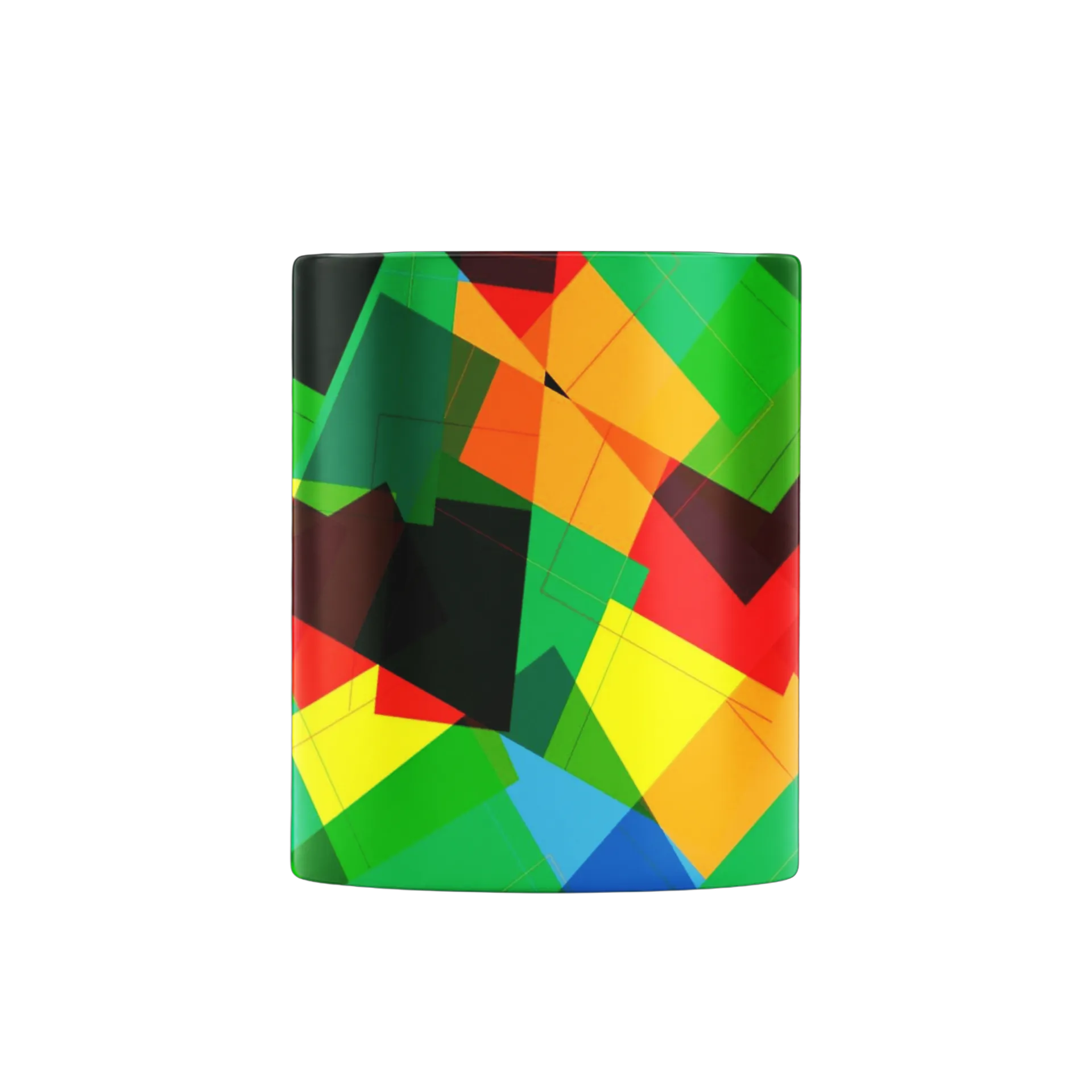 Caneca Porcelana Estampa Abstrata Colorida 325ml - Imagem 2