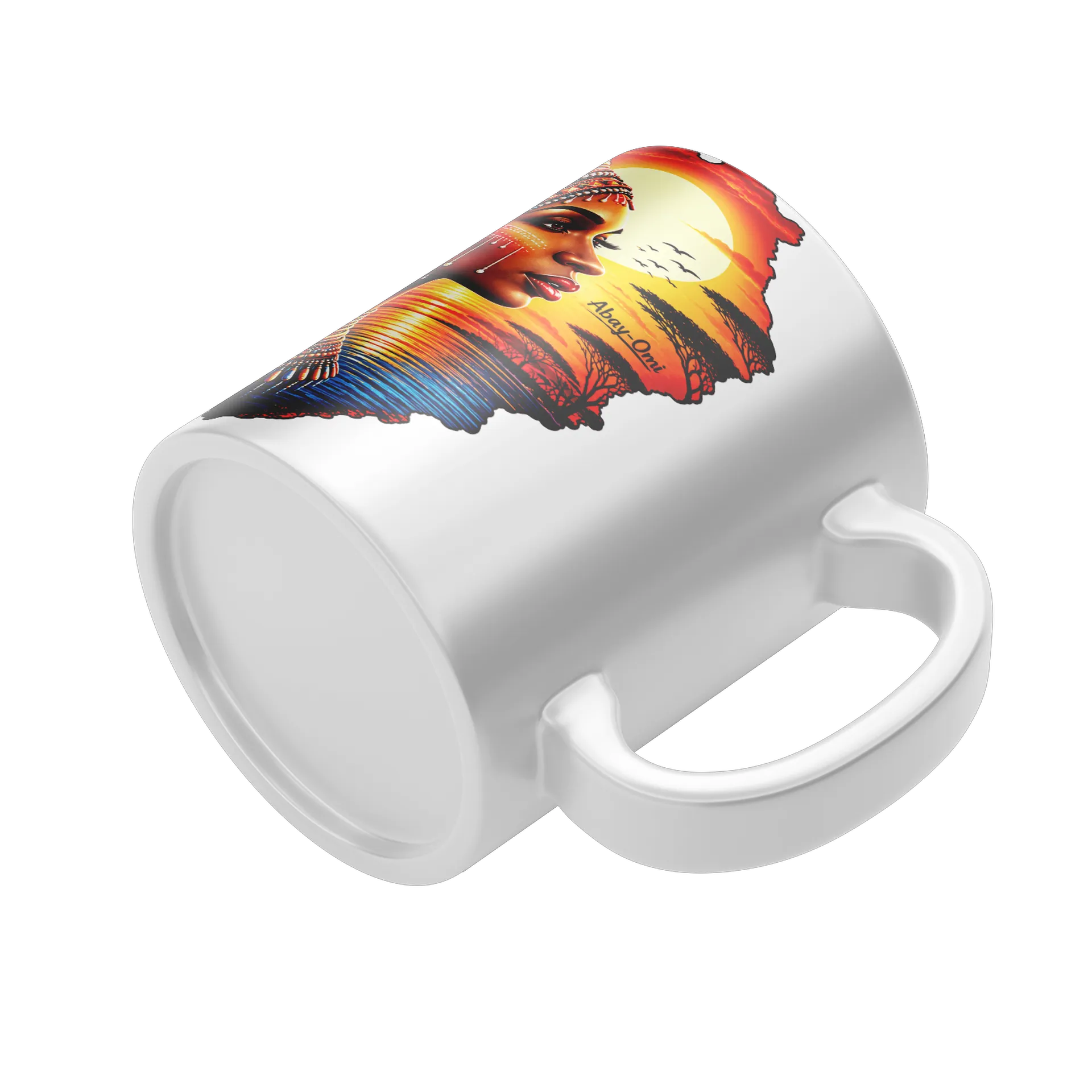 Caneca Mulher Africana Pôr do Sol Abay-Omi 325ml - Imagem 4