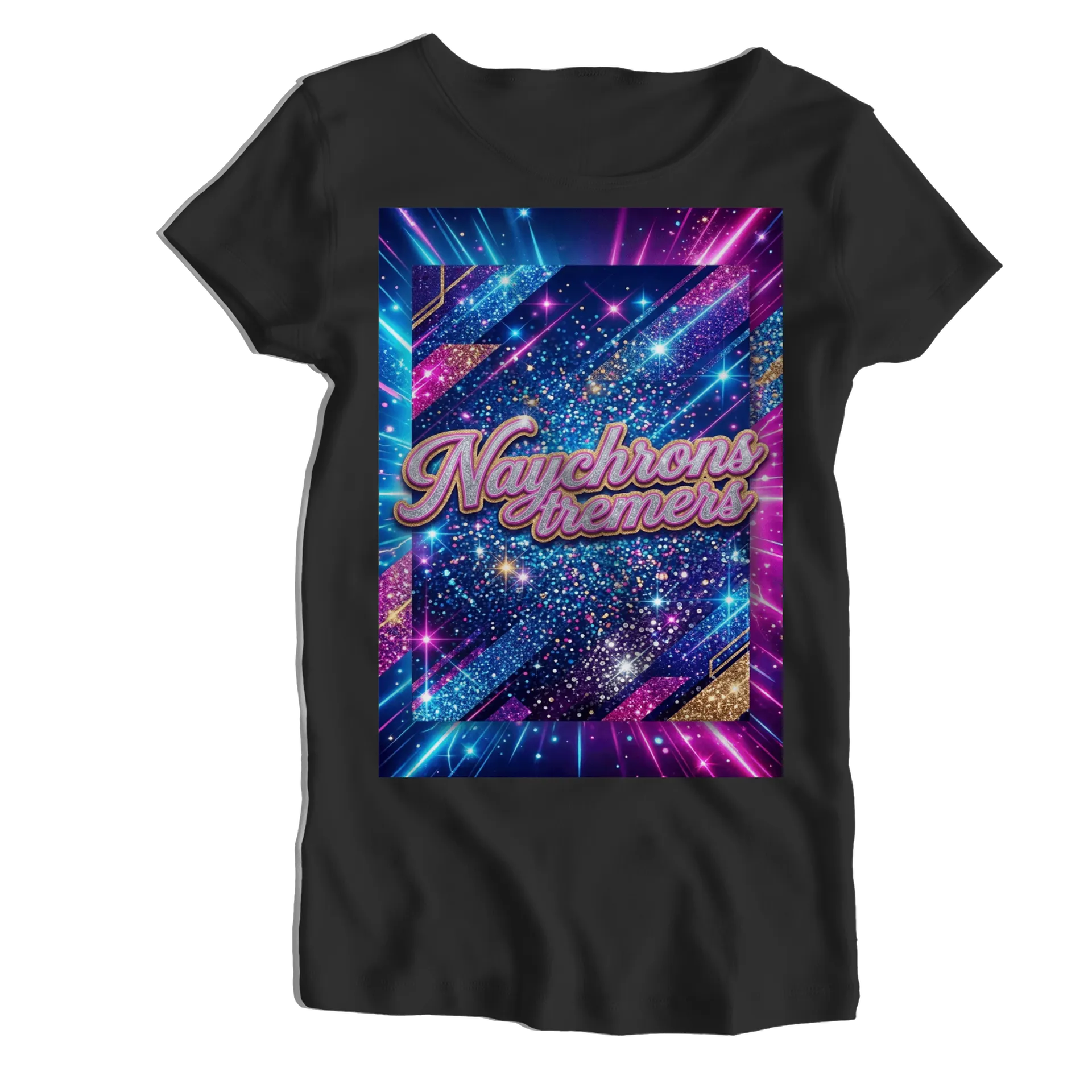 Camiseta Babylook Estampa Tipográfica Nychrons Extremers - Imagem 4
