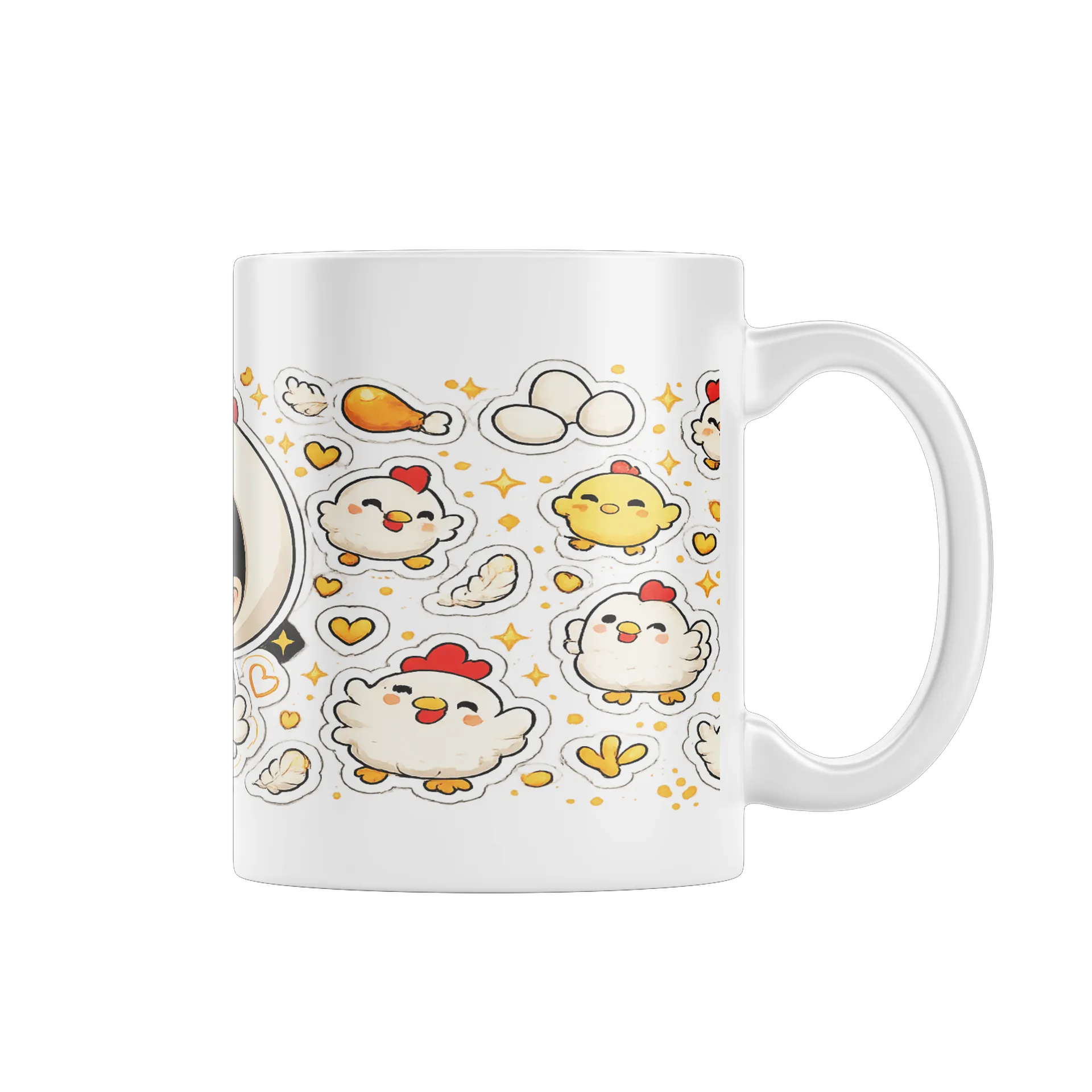 Caneca personalizada Frango Chibi de Nina — imagem 1 de 4
