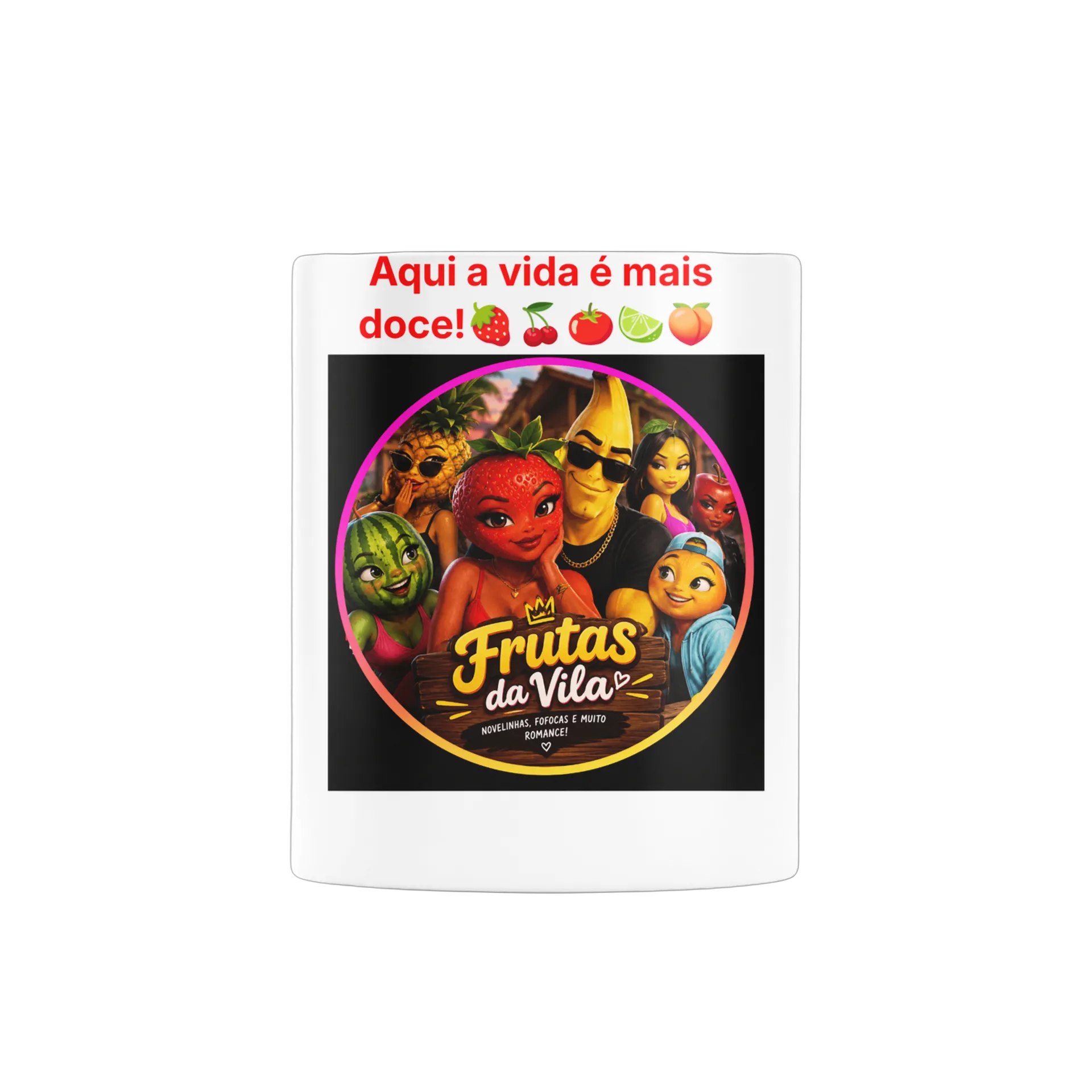 Caneca Frutas da Vila Estilo Cartoon Colorido 325ml de Vila das frutas  — imagem 2 de 4