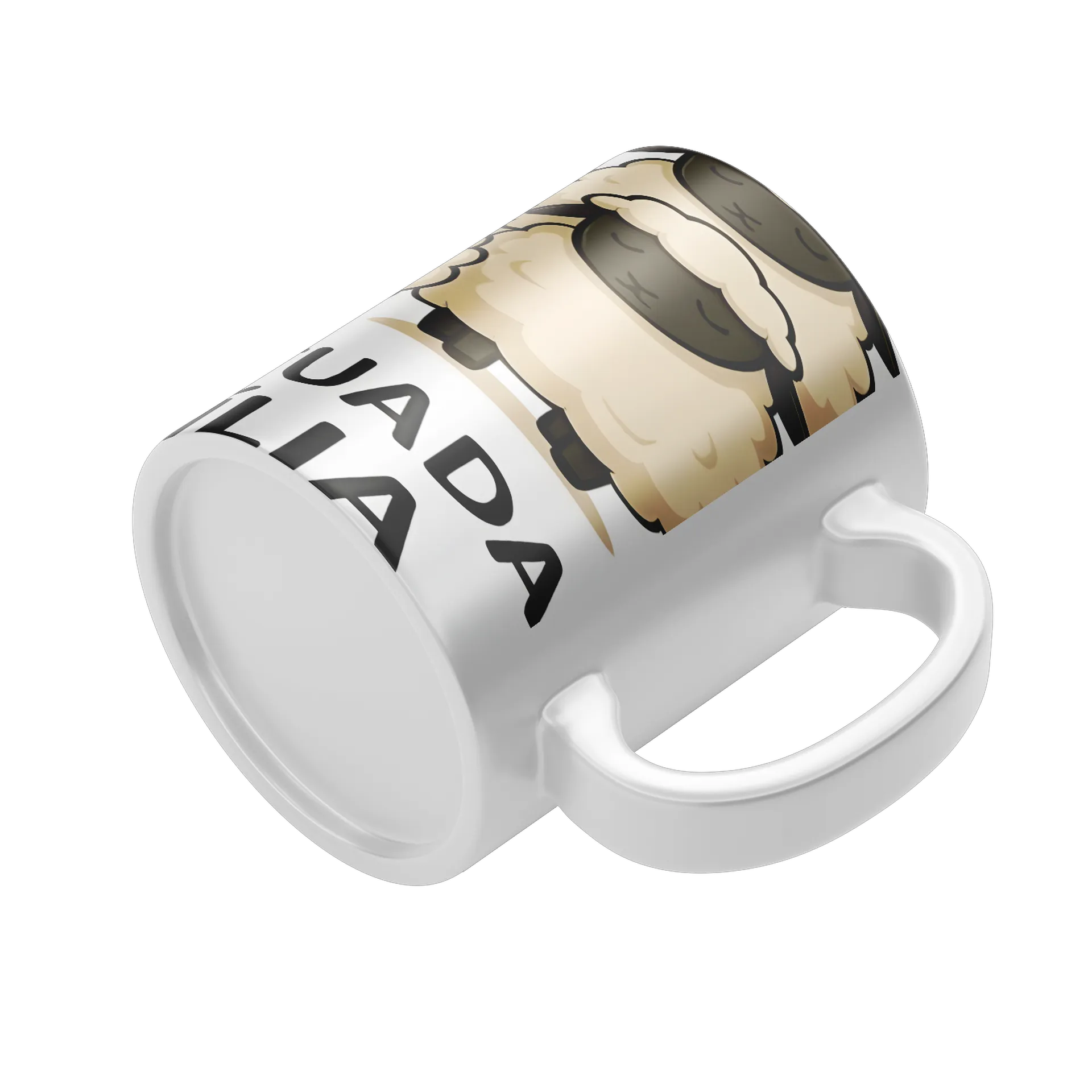 Caneca Ovelha Tatuada Estampa Cartoon 325ml de Garagem ruiva — imagem 4 de 4