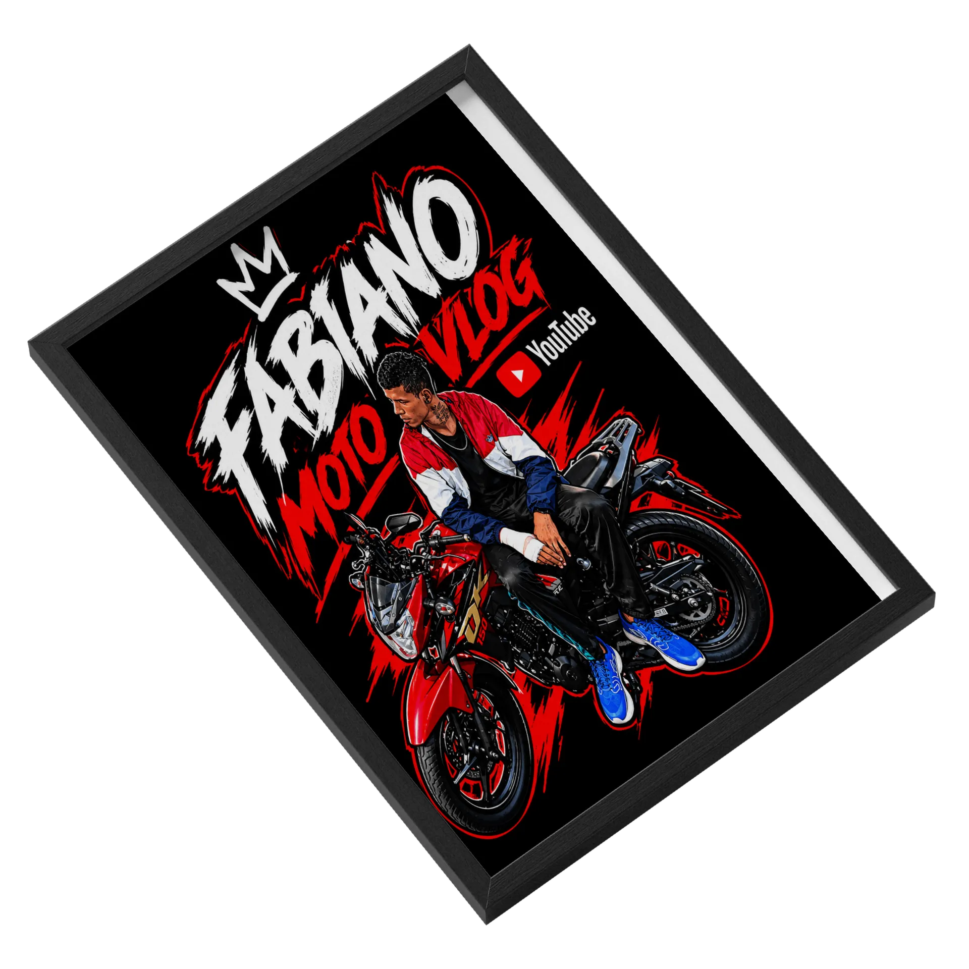 Quadro A3 personalizado Com Vidro de fabianomotovlog — imagem 2 de 3