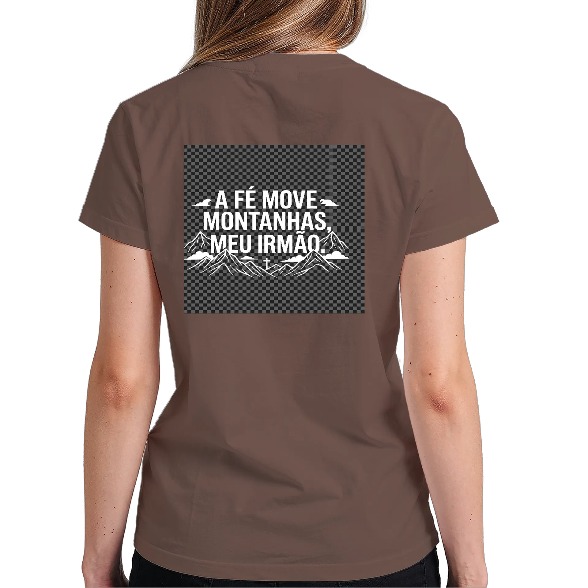 Camiseta Unissex — A Fé Move Montanhas, Meu Irmão  - Imagem 6