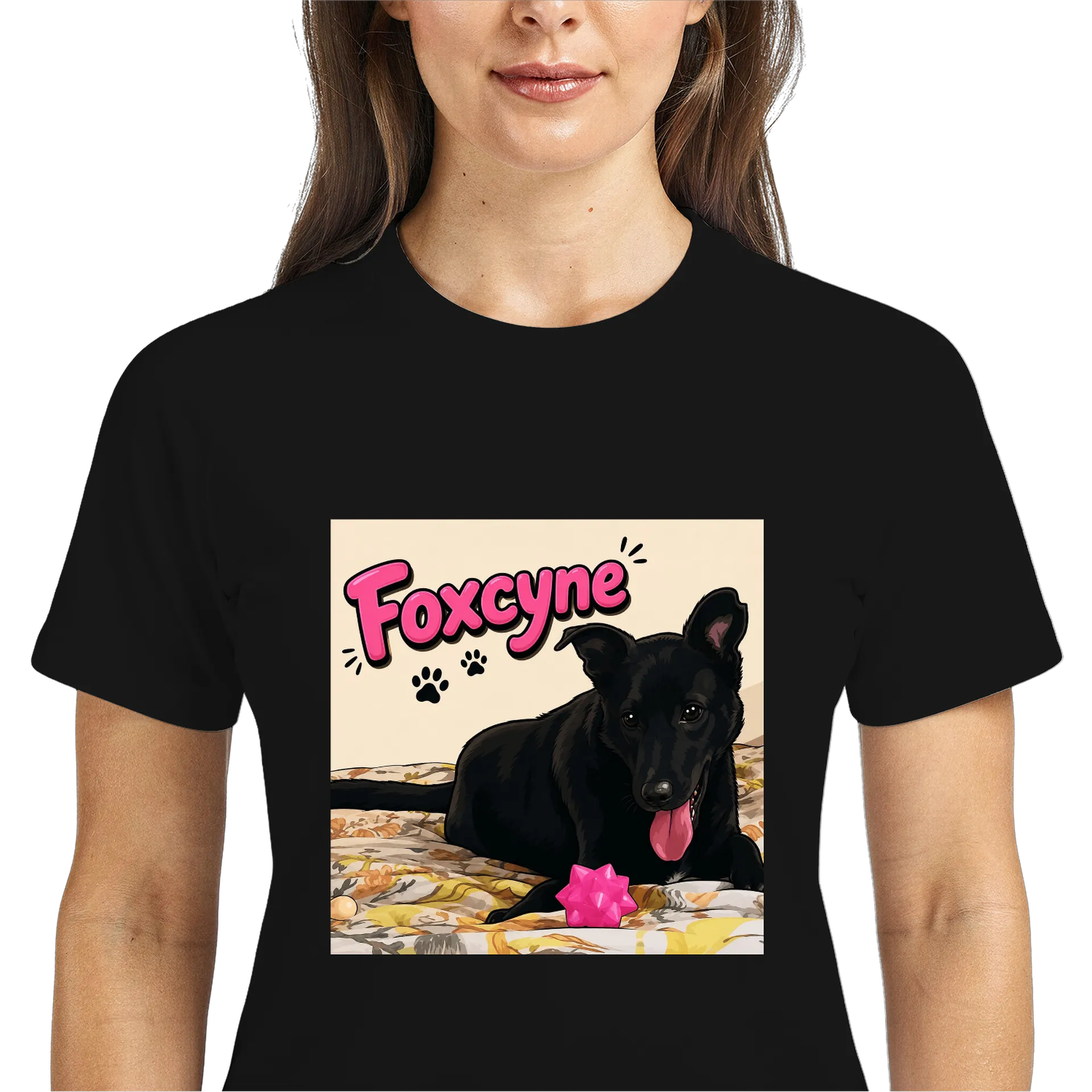 Camiseta Dry Fit Cão Preto Estampa Personalizada 100% - Imagem 3
