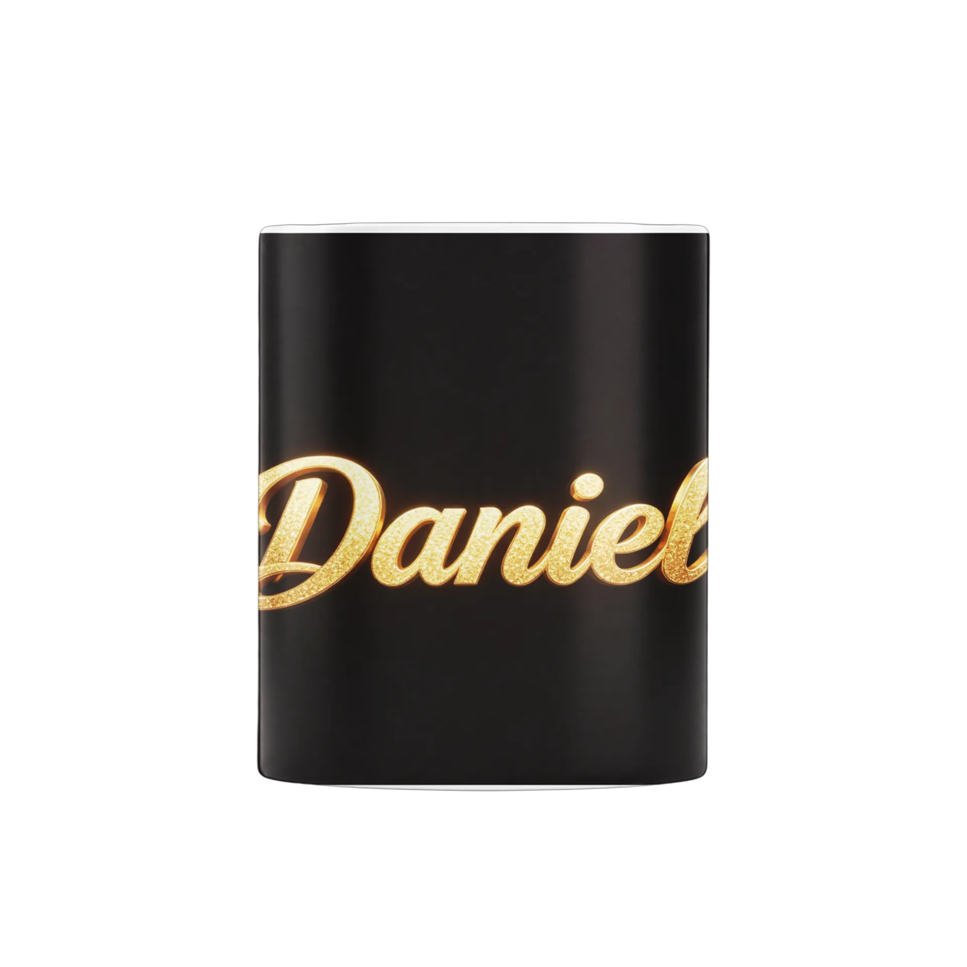 Caneca Porcelana Daniell Letra Dourada 325ml - Imagem 1
