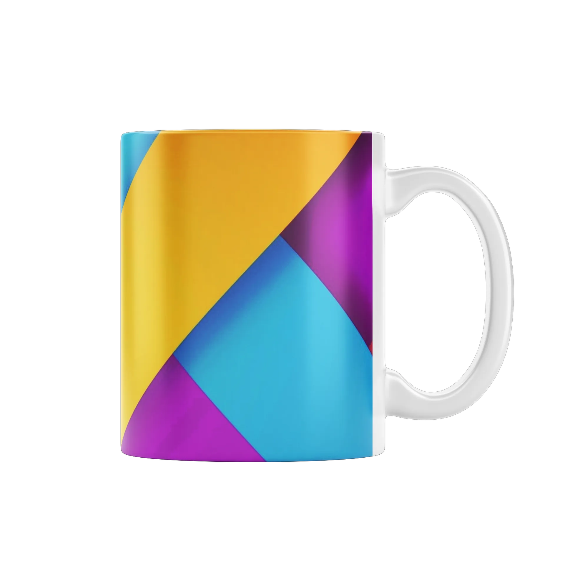 Caneca Cerâmica Forma Abstrata Colorida 325ml - Imagem 1