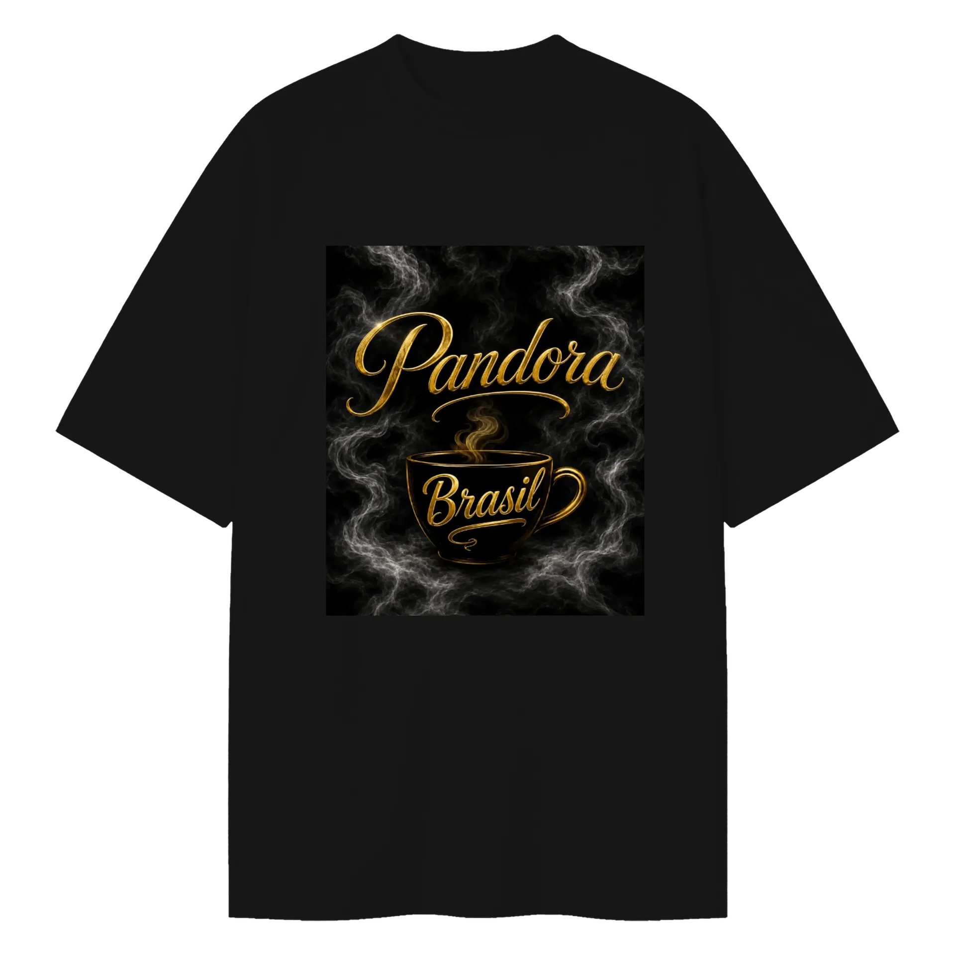 Camiseta Oversized Pandora Ouro Brasil 100% Algodão - Imagem 1