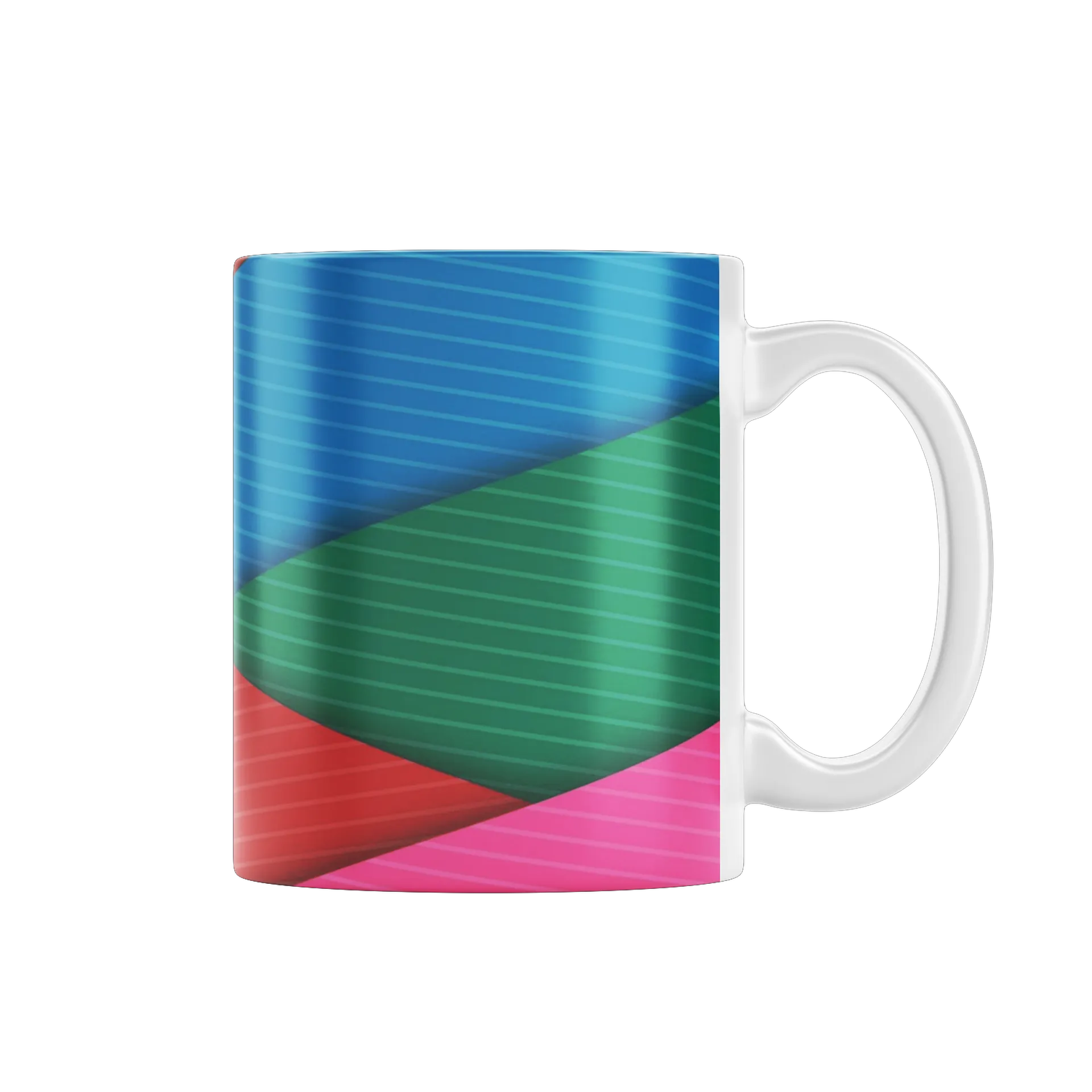 Caneca Porcelana Estampa Abstrata Colorida 325ml - Imagem 1