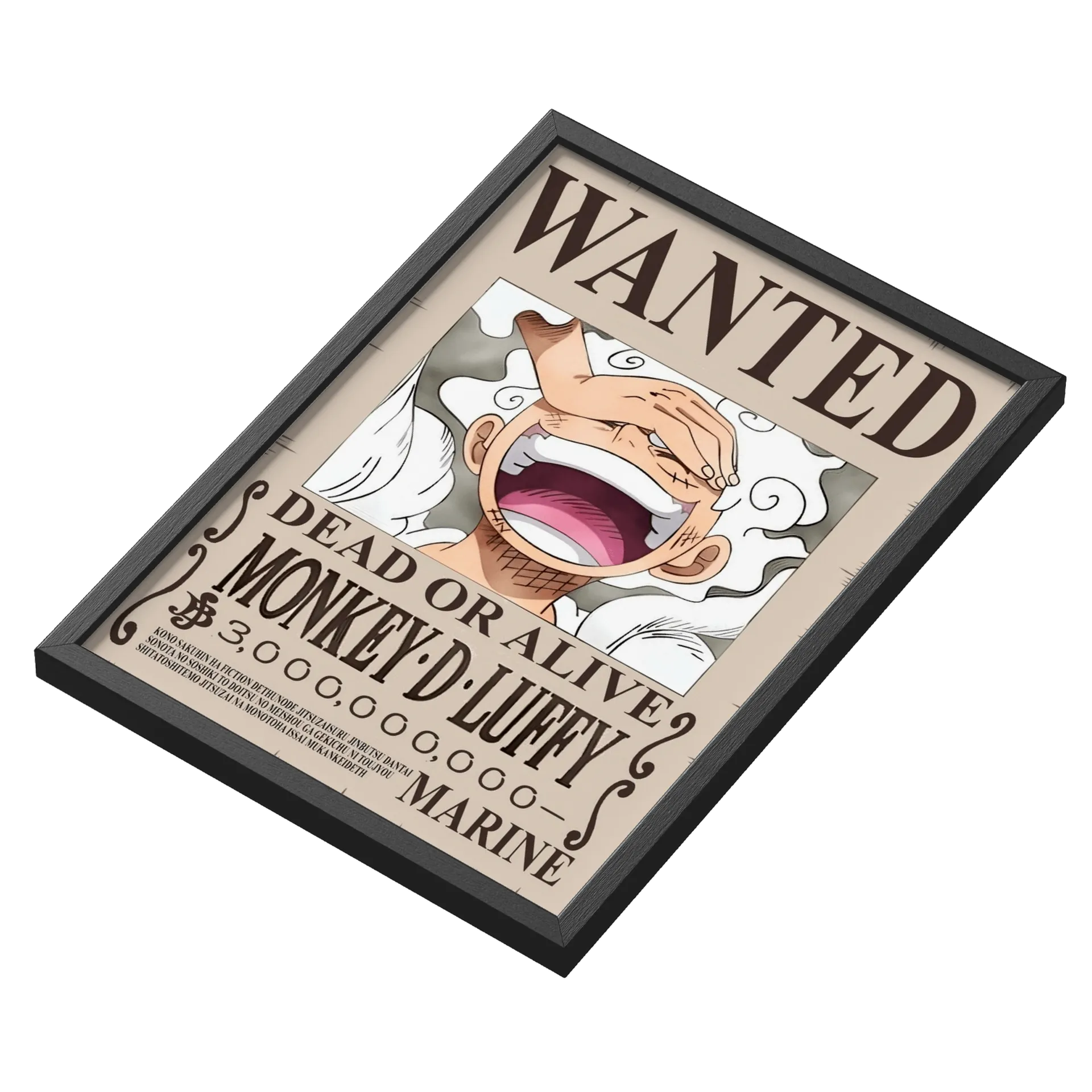 Quadro A3 personalizado Com Vidro One Piece Monkey D. Luffy - Imagem 3
