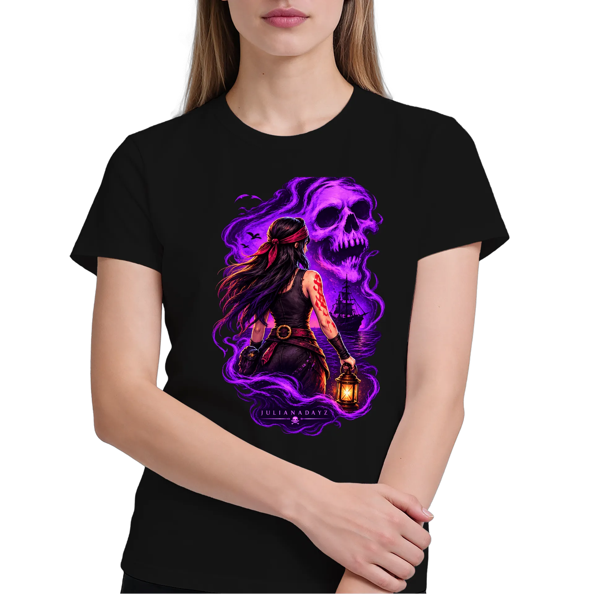 Camiseta Caveira Espectral Mulher - Imagem 4