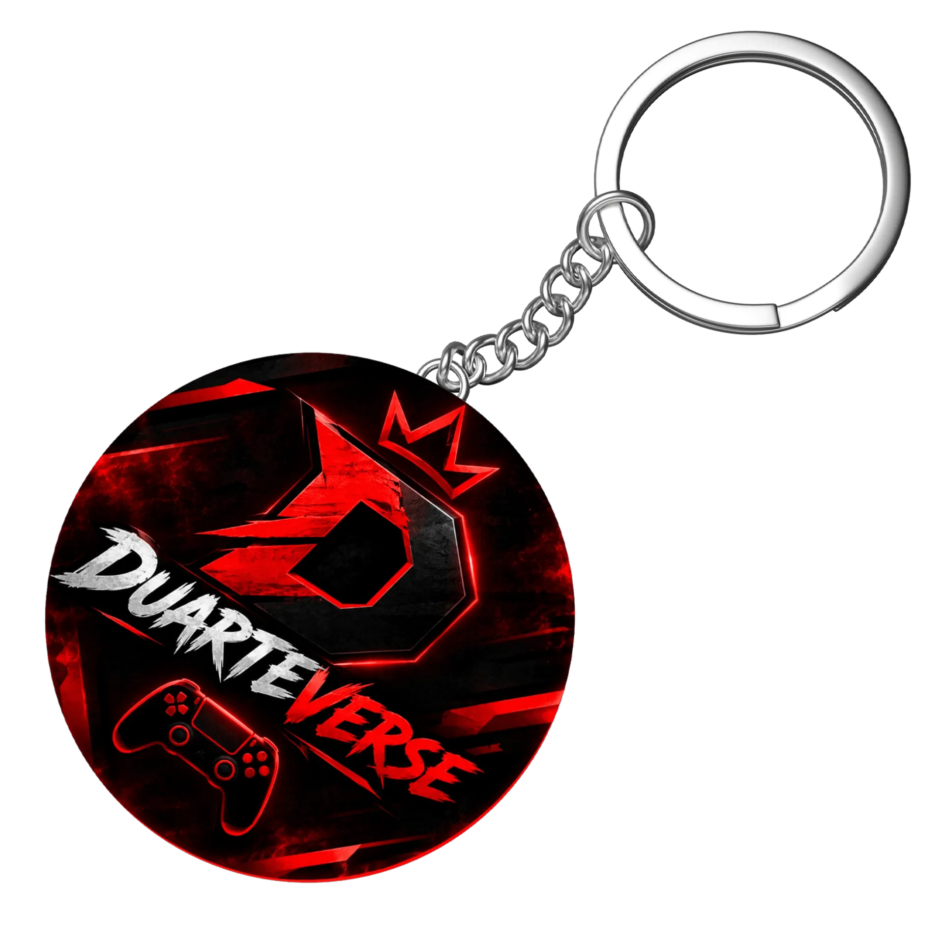 Chaveiro MDF Dquart Verse Estampa Gamer Red Black de Guilherme Duarte  — imagem 3 de 3
