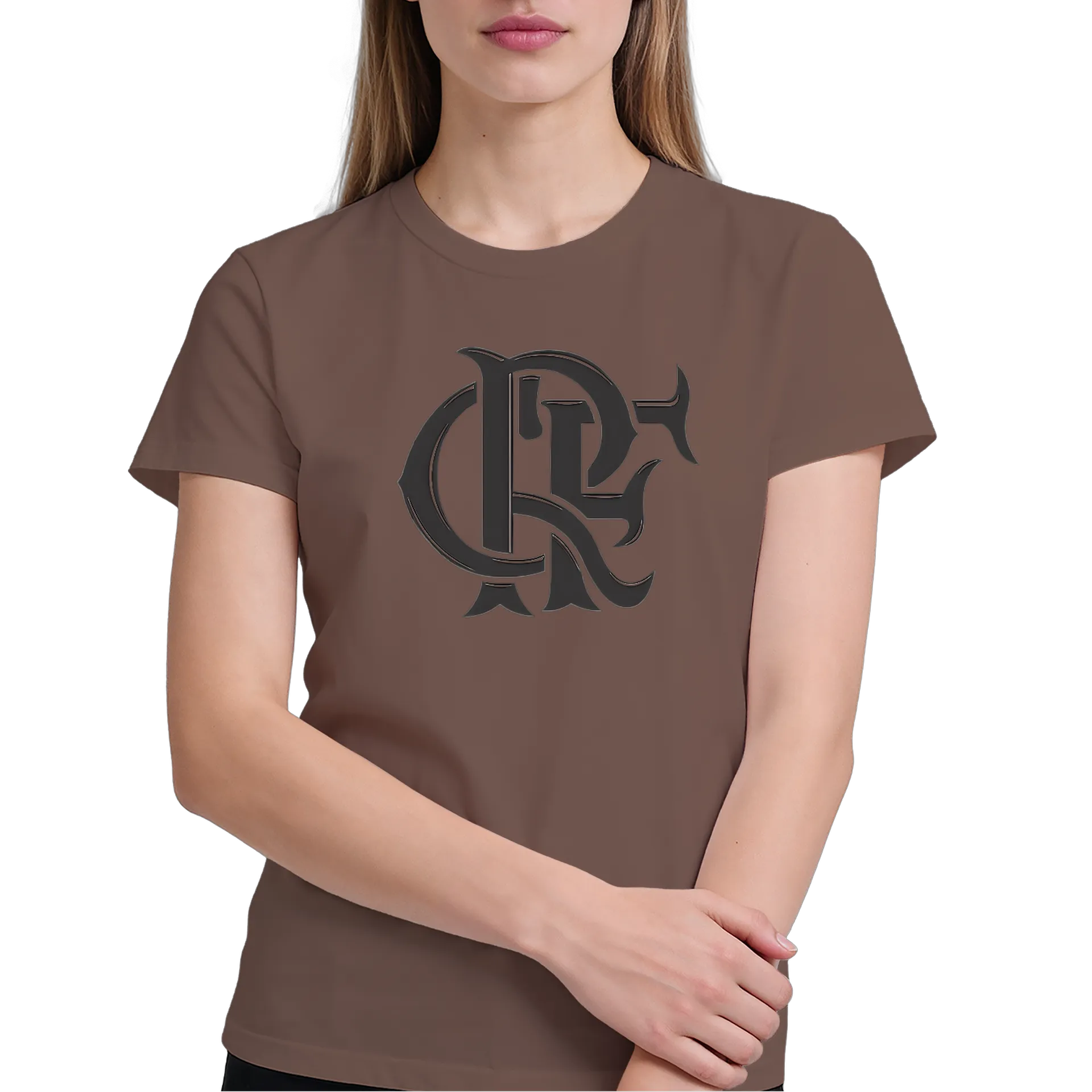 Camiseta Monograma Luxo Preto 100% Algodão - Imagem 3