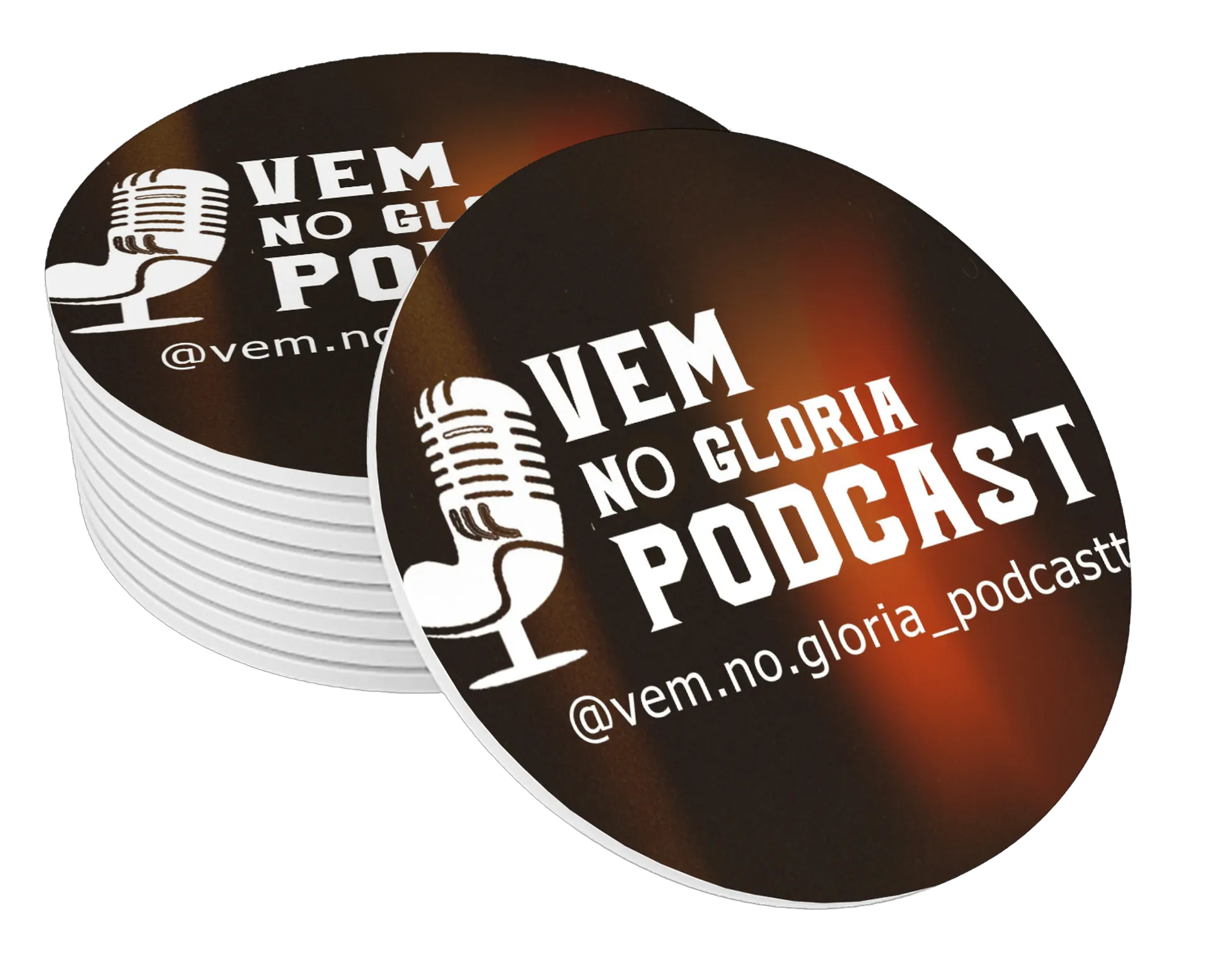 Porta-copos personalizado de Vem no Glória podcast  — imagem 1 de 3