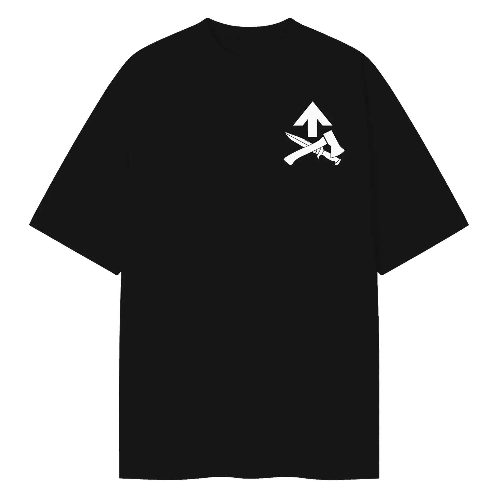 Camiseta Oversized Estampa Arte Gráfica Preto 100% Algodão - Imagem 1