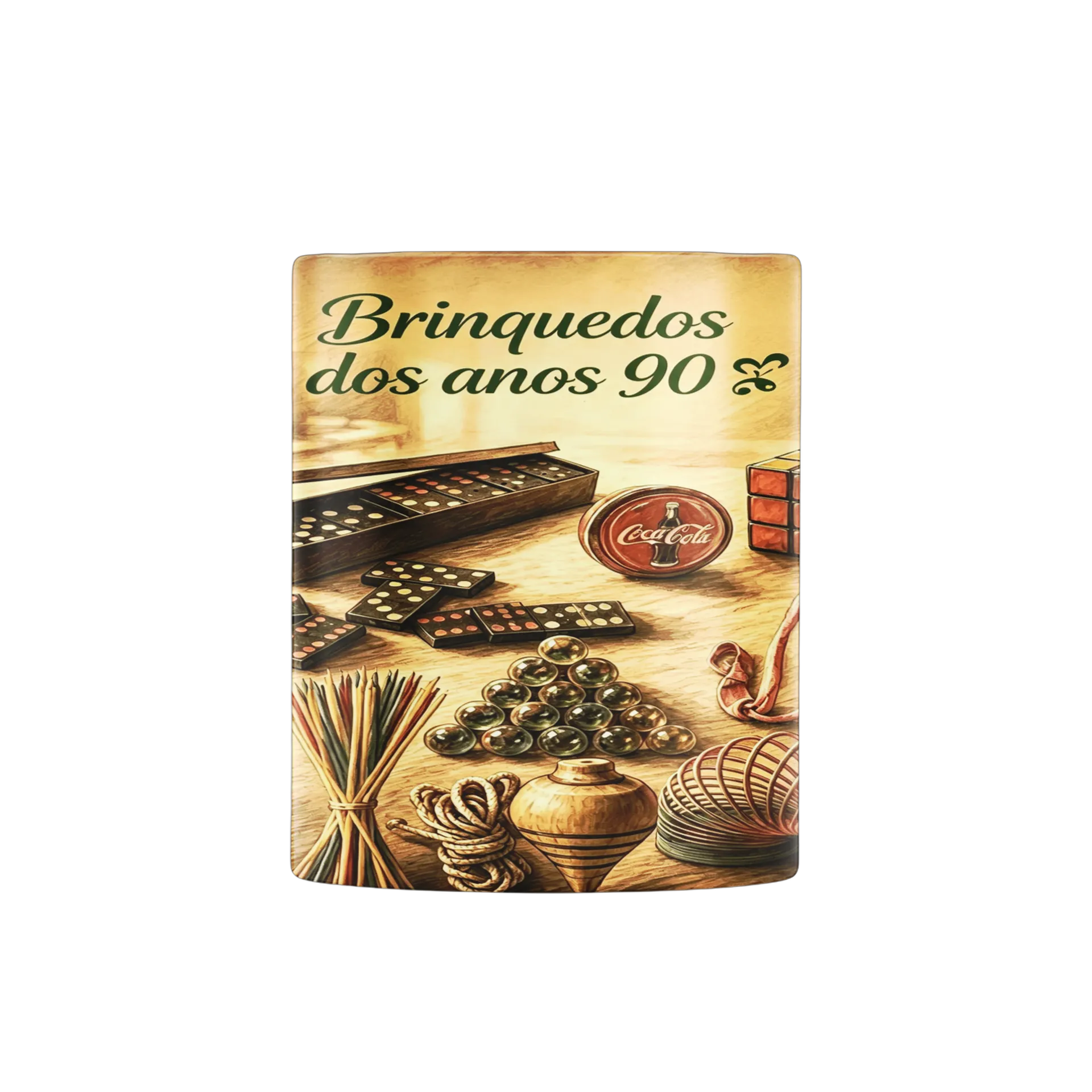 Caneca Porcelana Jogos de Tabuleiro Vintage 325ml - Imagem 3