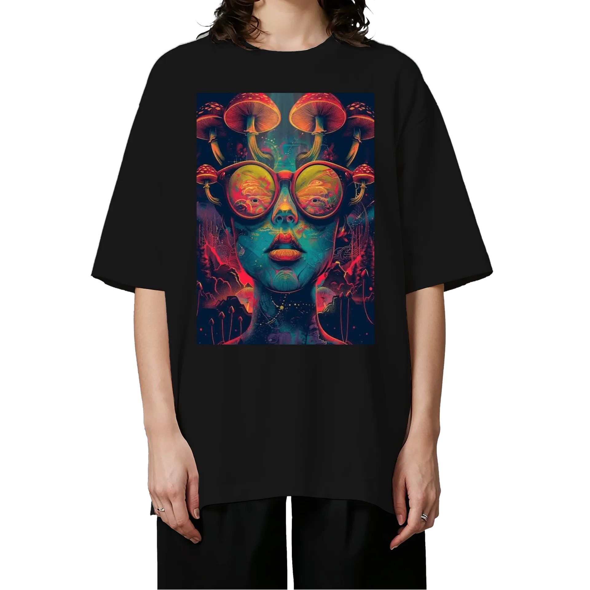 Camiseta Oversized Arte Psicodélica 100% Algodão - Imagem 3