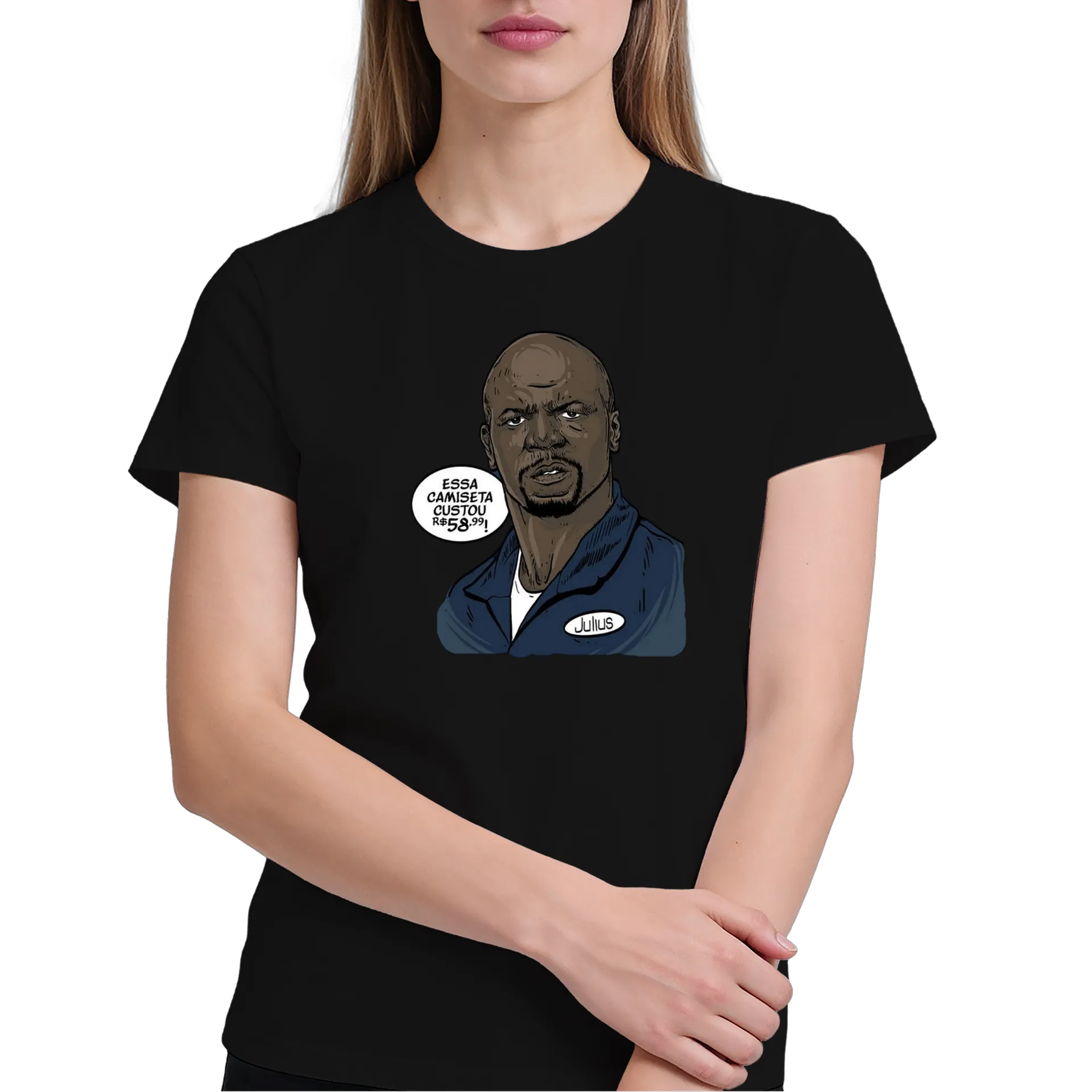 Camiseta com Estampa Julius Grito Caricatura 100% Algodão - Imagem 4