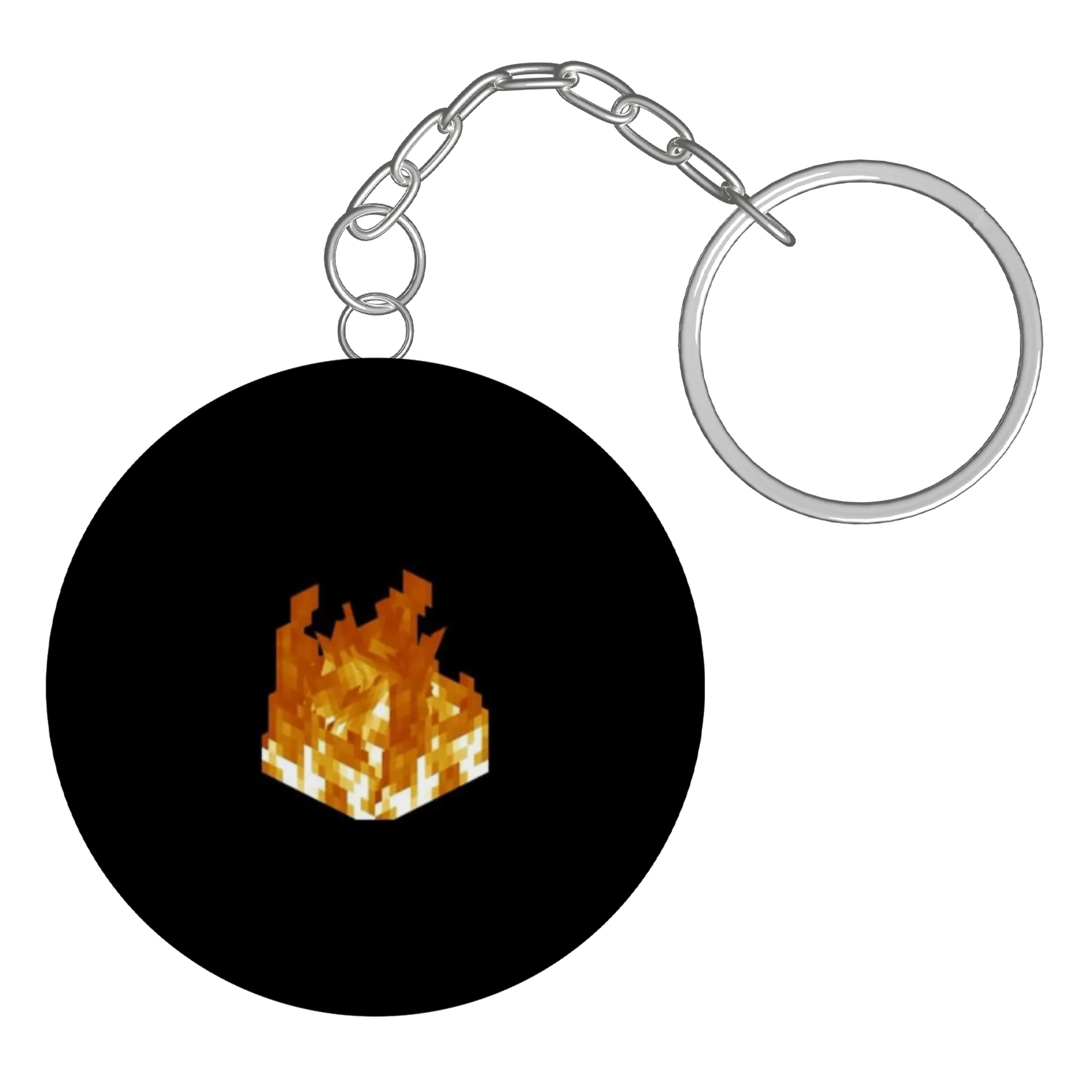 Chaveiro fogo Minecraft de Null