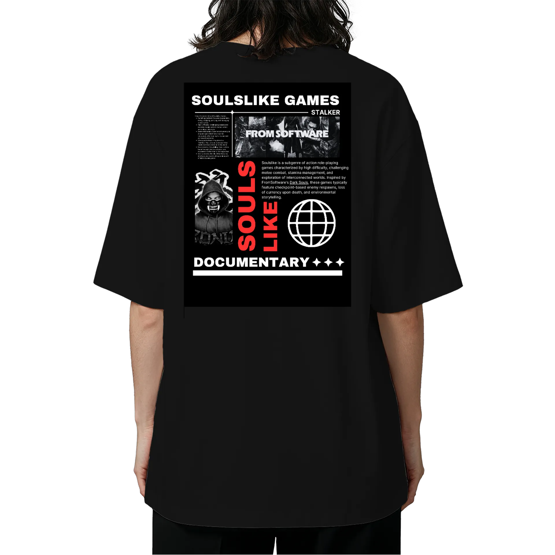 Camiseta Oversized Ronin Soulslike – Streetwear Dark Gamer  - Imagem 5