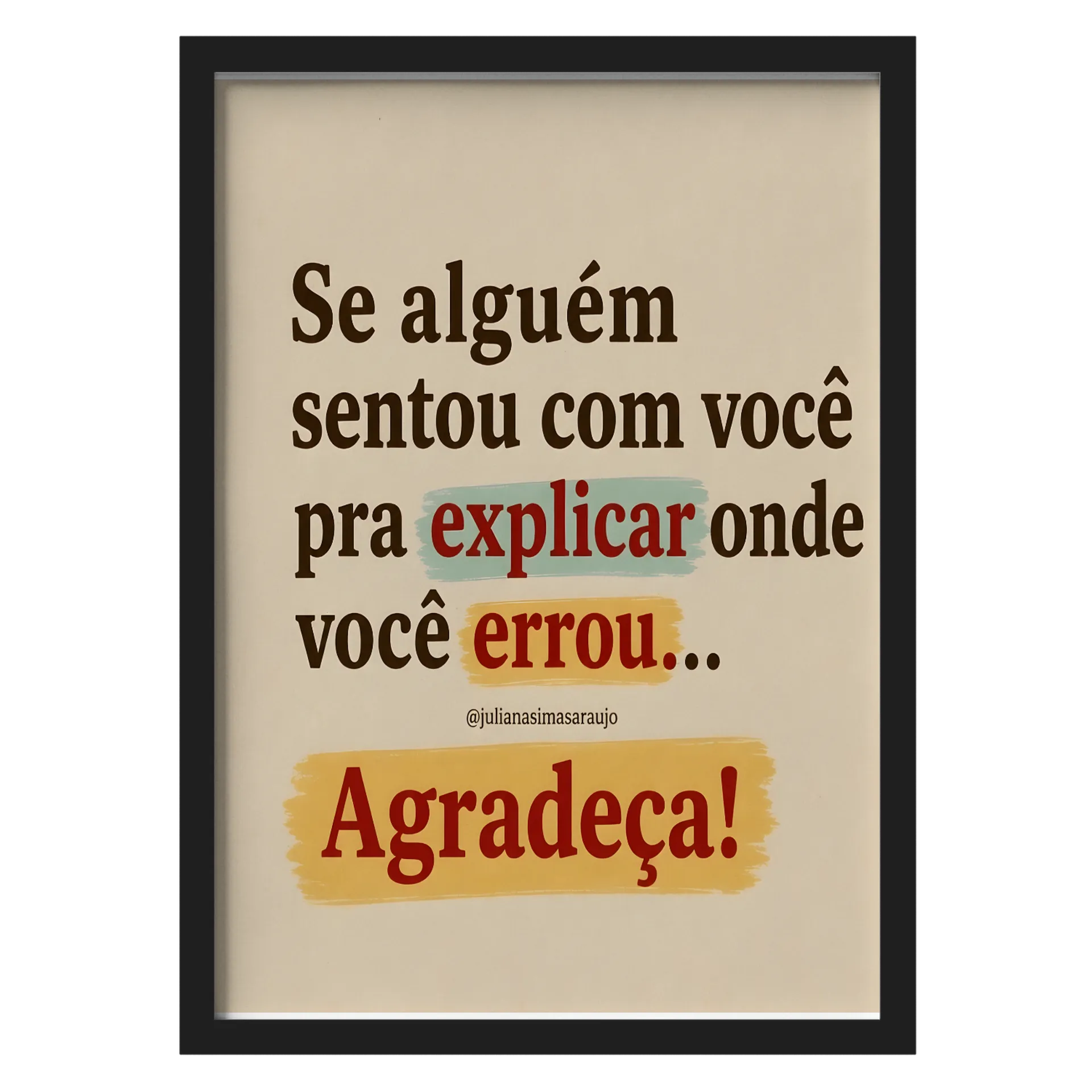 Quadro A3 personalizado Com Vidro - Imagem 1