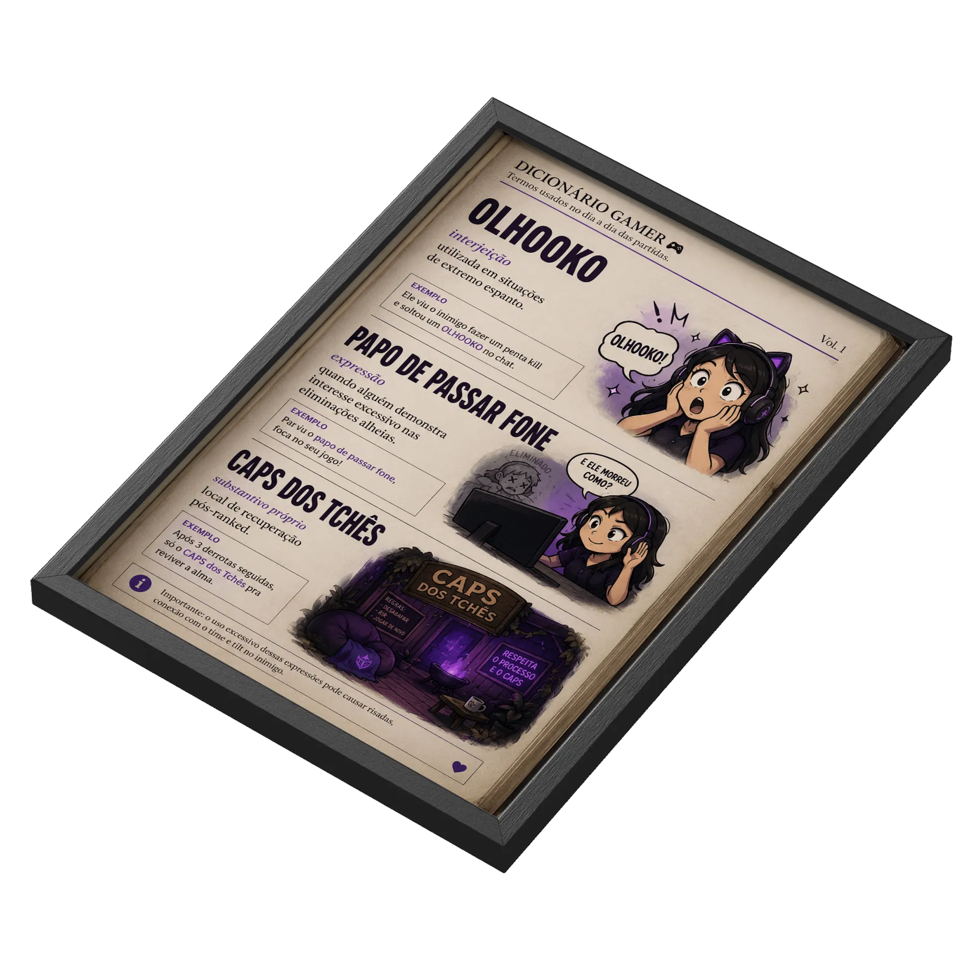 Quadro Neon Estampa A3 com Vidro MDF e Moldura Preta - Imagem 3