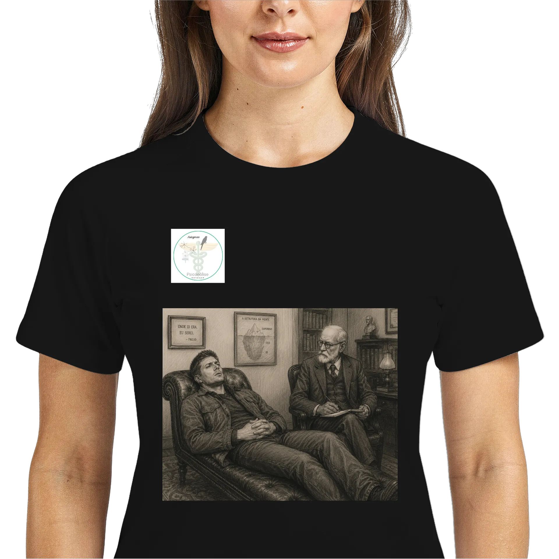 Camiseta Dry Fit Psicologia Freud 100% Polyester - Imagem 3
