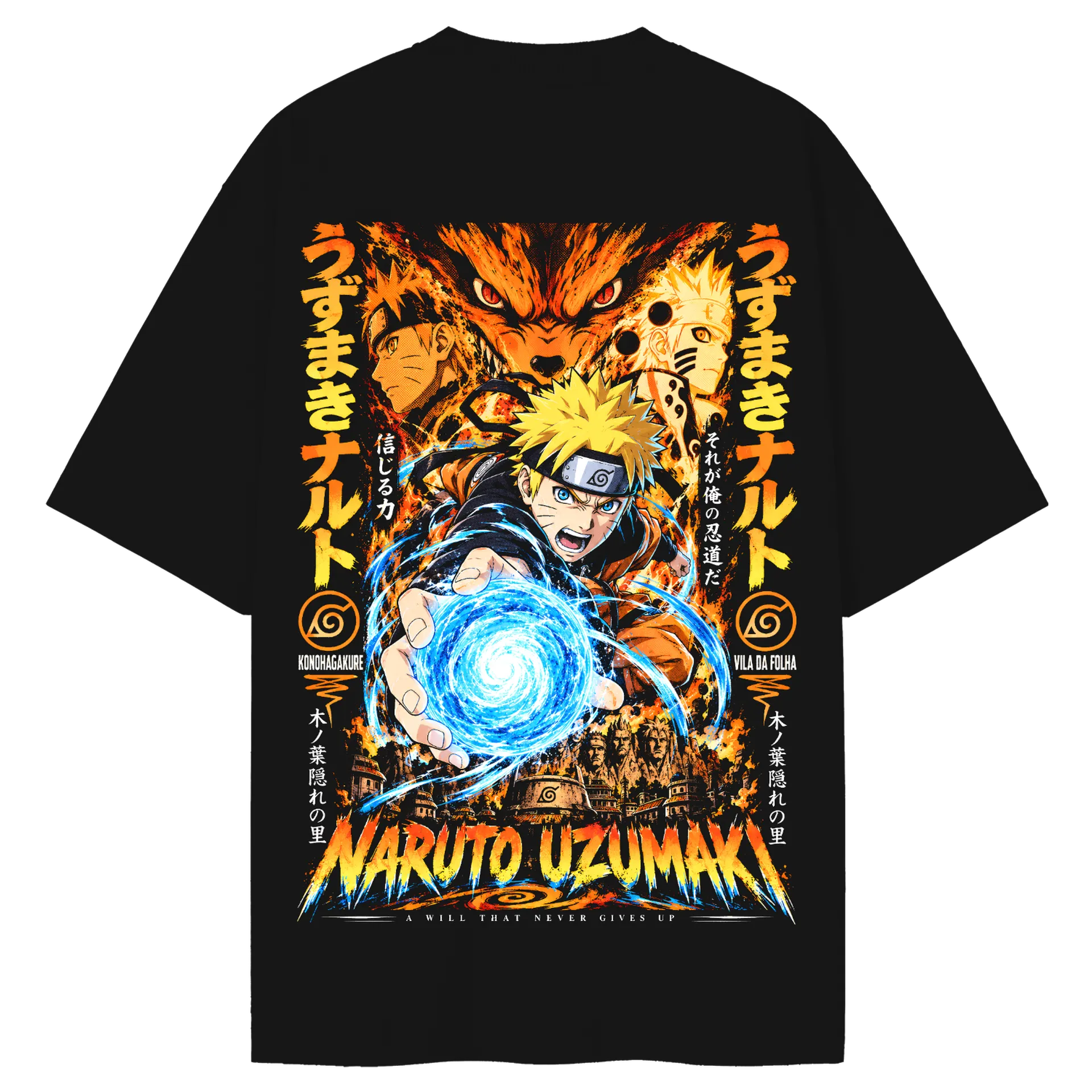 Camiseta Oversized Naruto Uzumaki Ninja Premium - Imagem 2