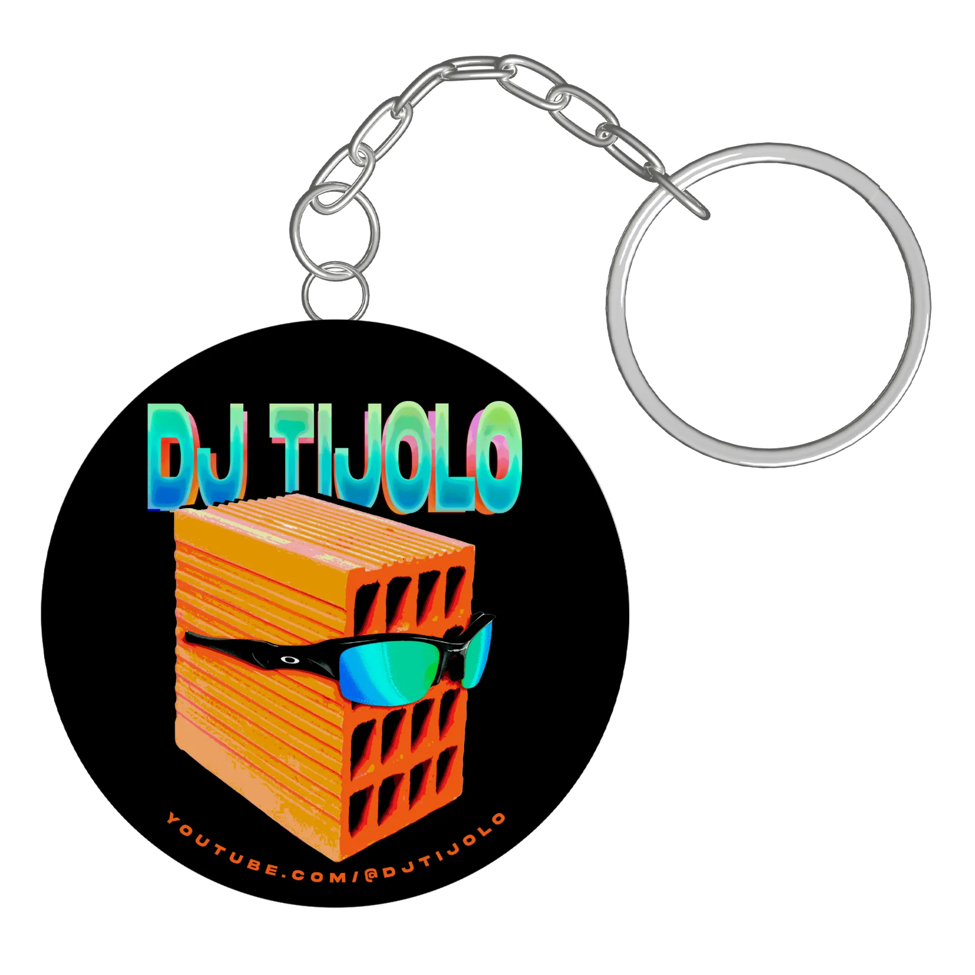 Chaveiro DJ TIJOLO Clássico - Preto de DJ TIJOLO — imagem 2 de 3