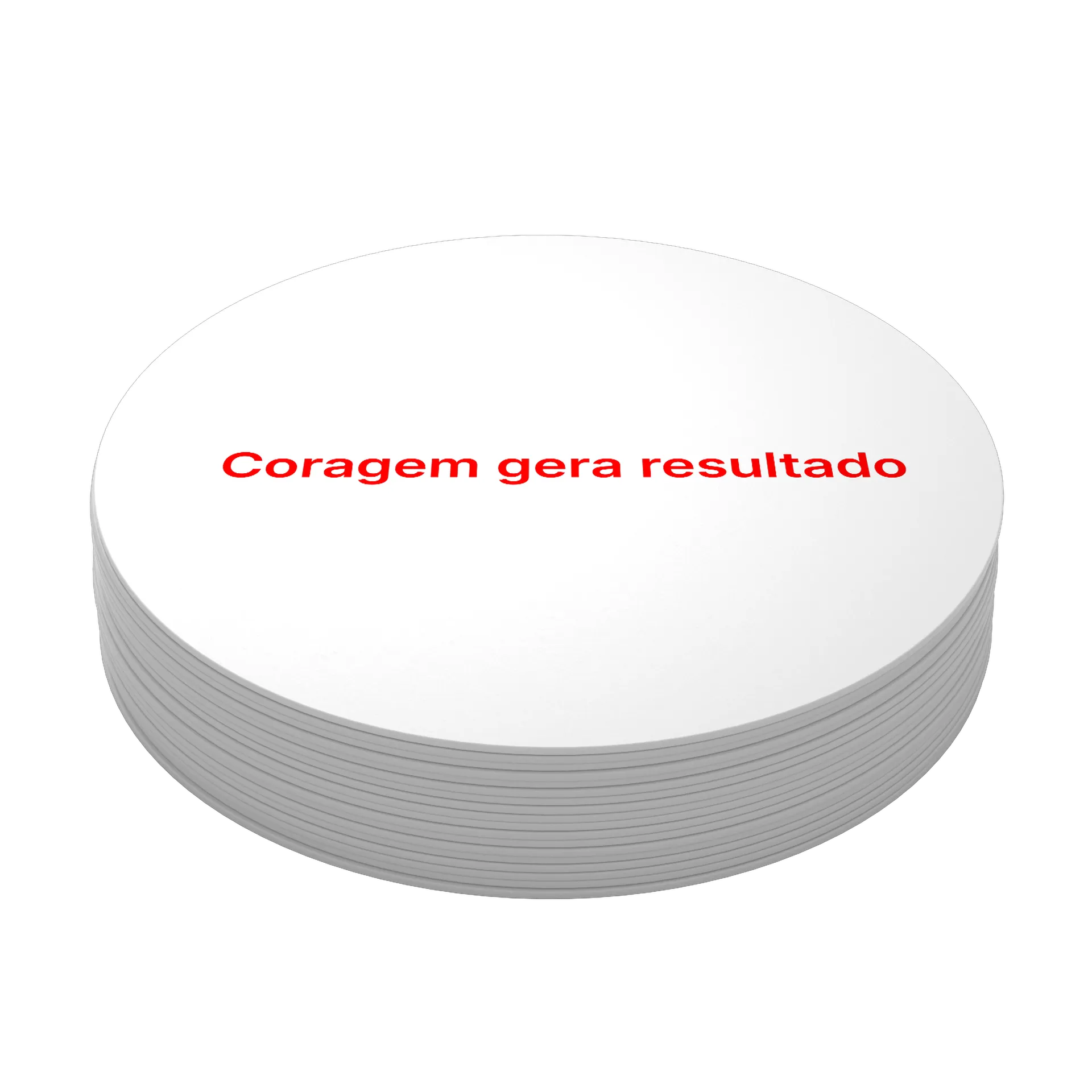 Porta-copo MDF Frase Coragem Gera Resultado 10x10cm - Imagem 4