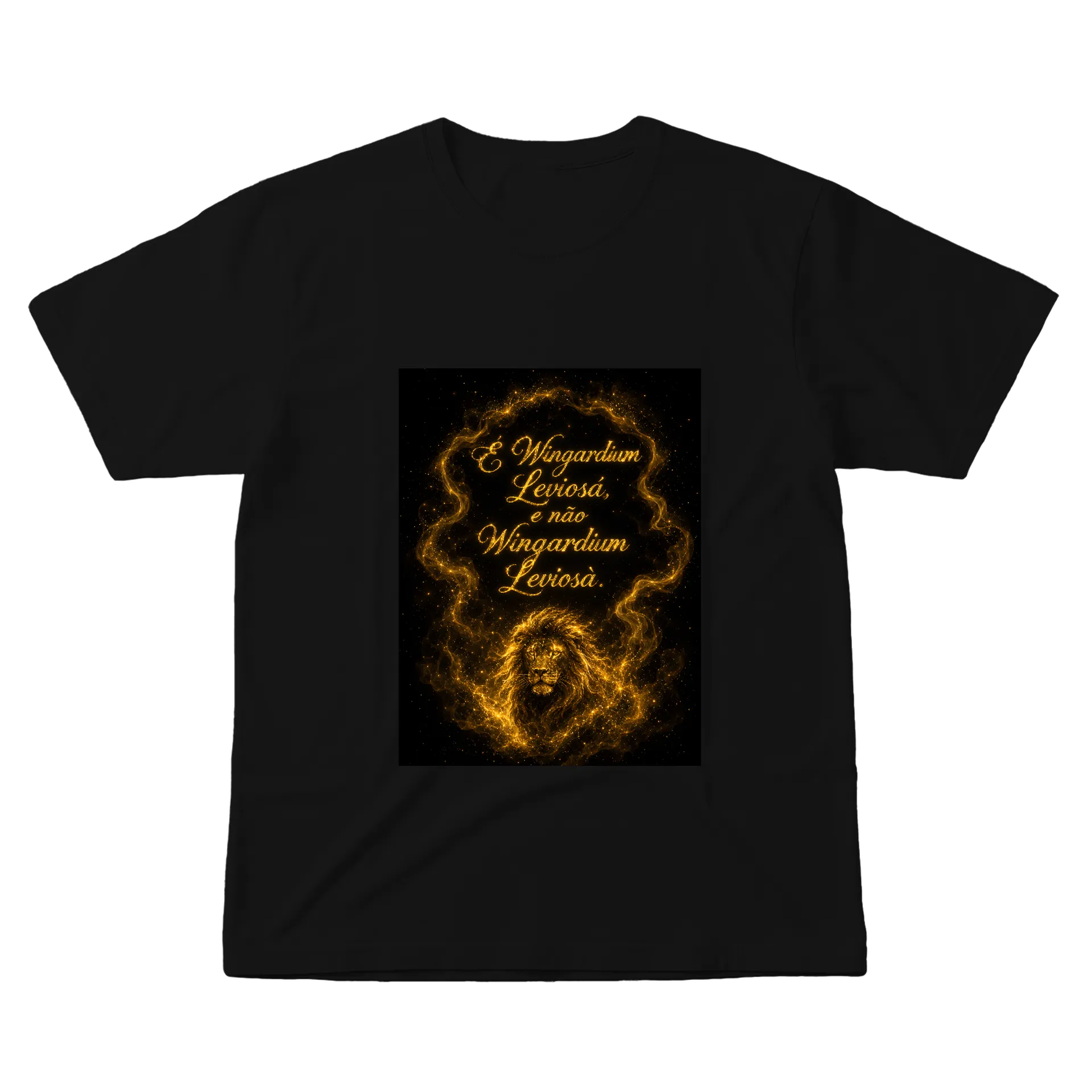 Camiseta Estampa Leões Dourados 100% Algodão - Imagem 1