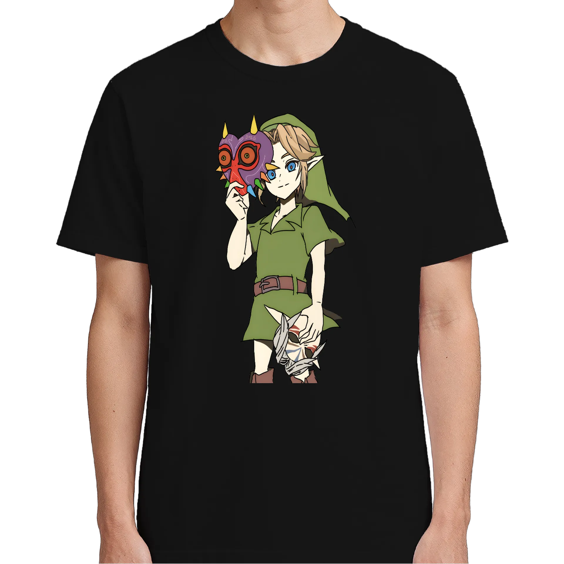 Camiseta Estampa Link Verde Algodão 100% - Imagem 5