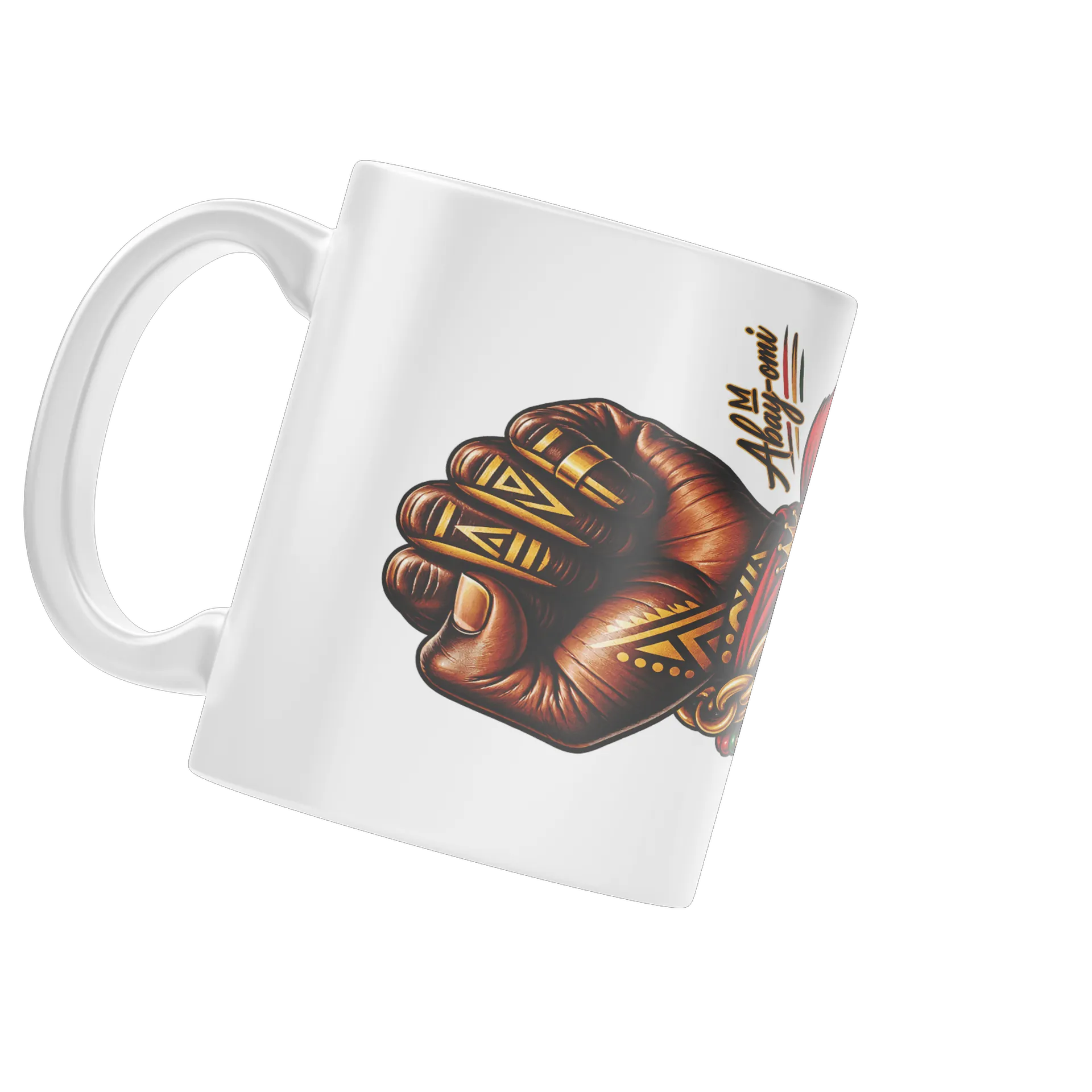 Caneca Punho com Faixas Respeito Lealdade 325ml de Abay-Omi — imagem 3 de 4