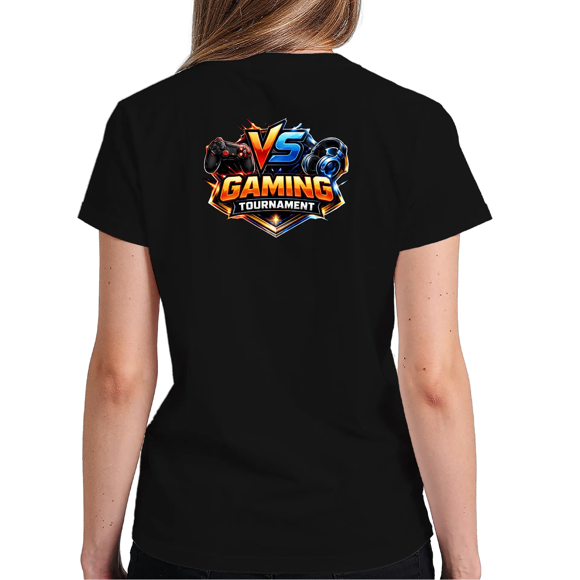 Camiseta VS Gaming Tournament Preto 100% Algodão - Imagem 6