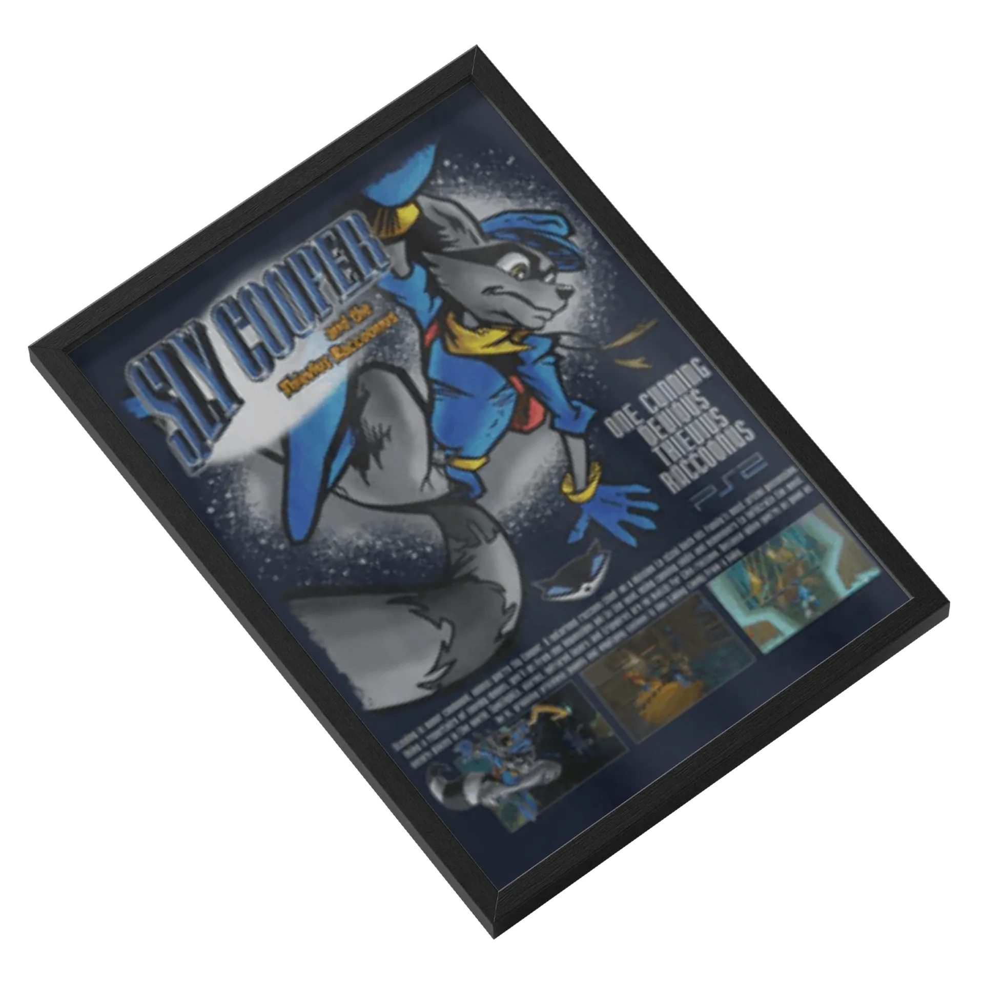 Quadro Sly Cooper A3 MDF e Vidro - Imagem 2