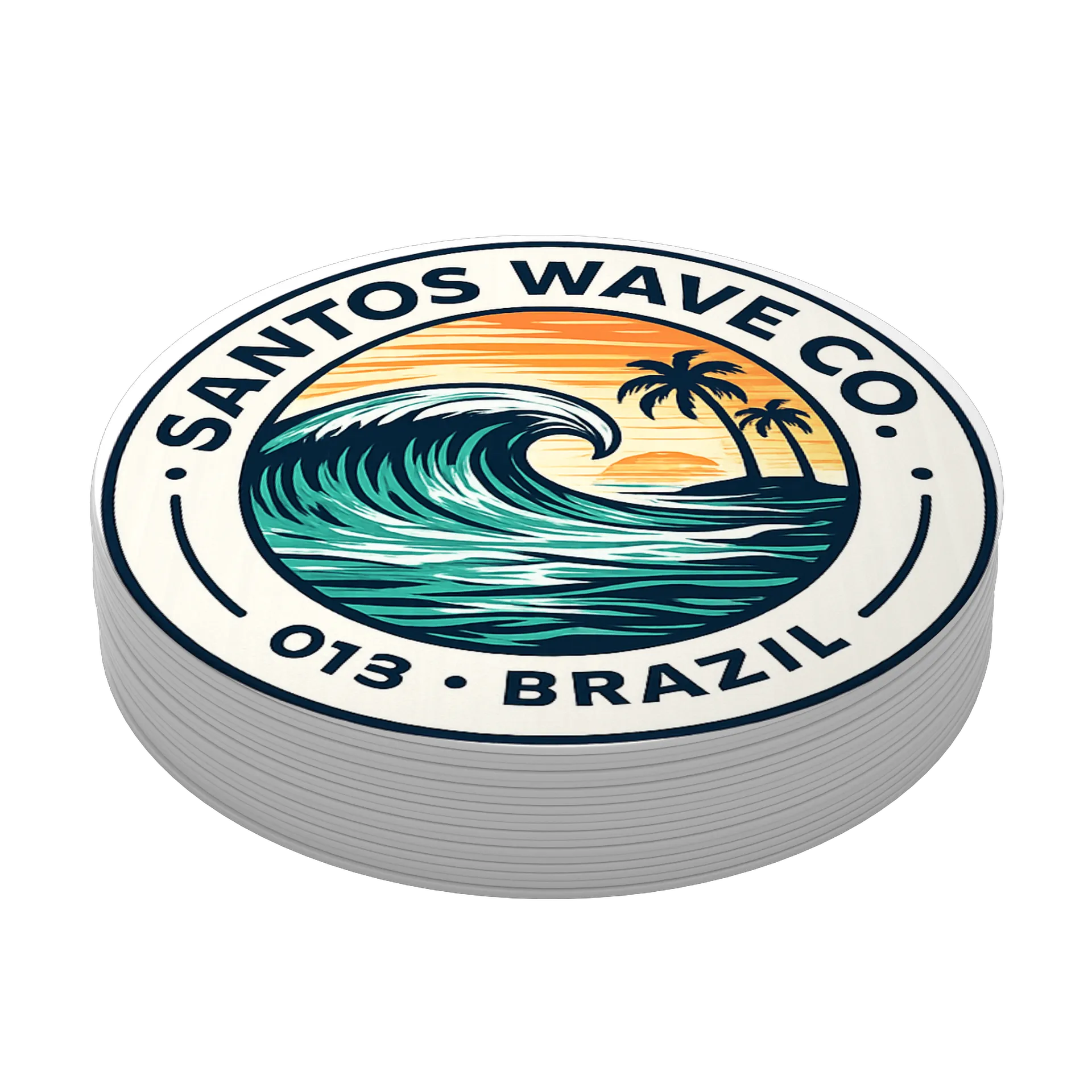 Porta-copo Estampa Praia Surf MDF - Imagem 4
