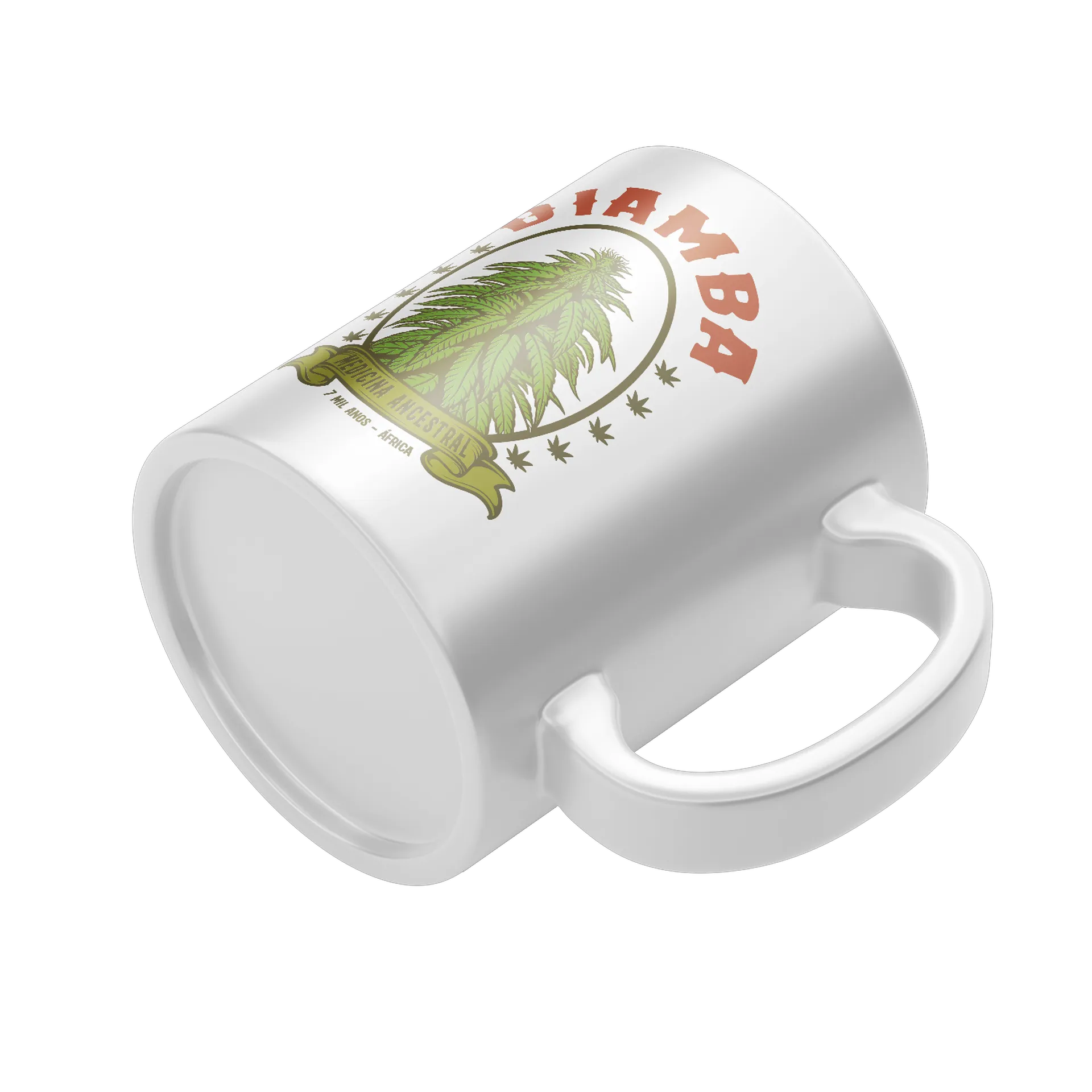 Caneca Porcelana Diamba Medicina Ancestral 325ml - Imagem 4