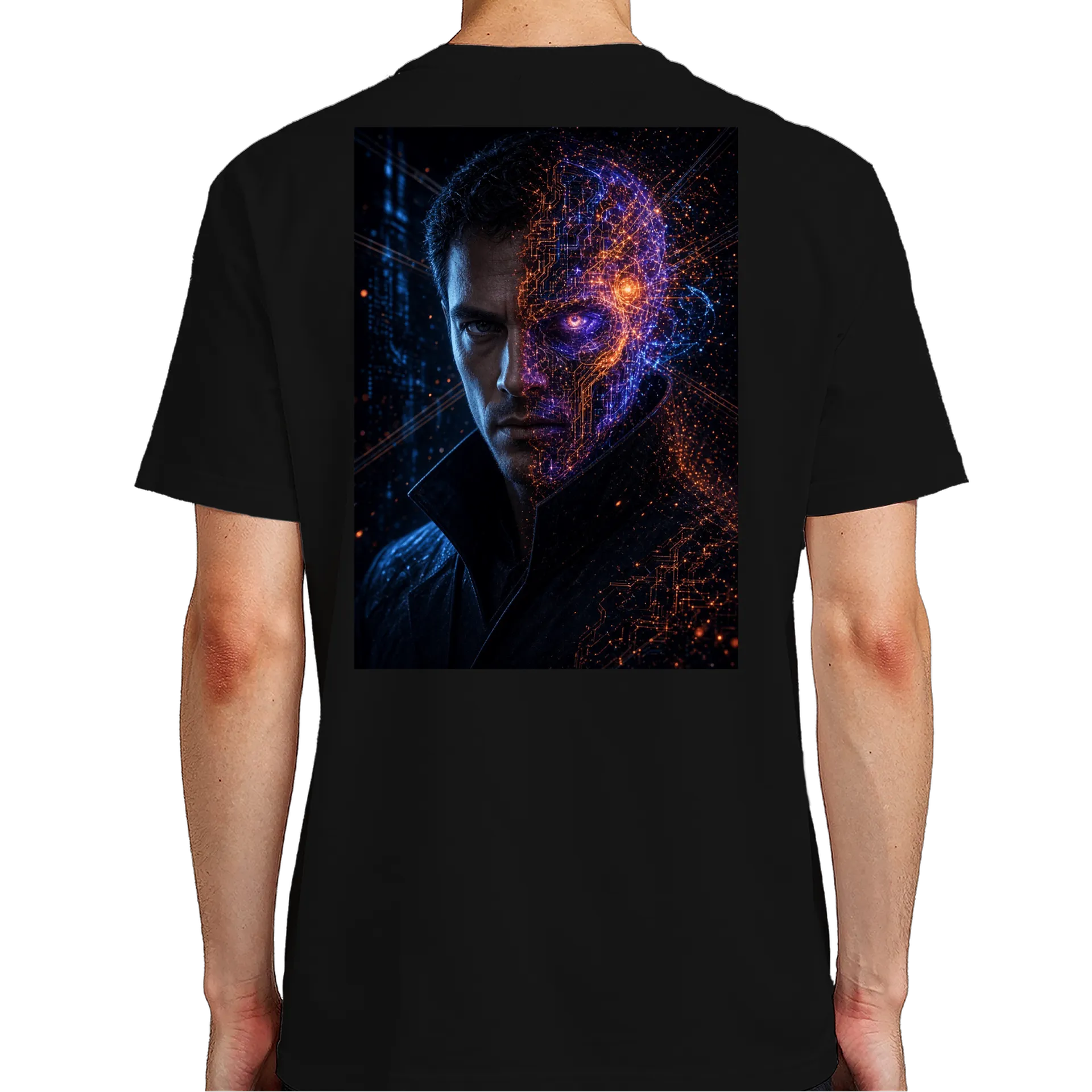 Camiseta Cérebro Humano e Circuitos Tecnológicos 100% - Imagem 6