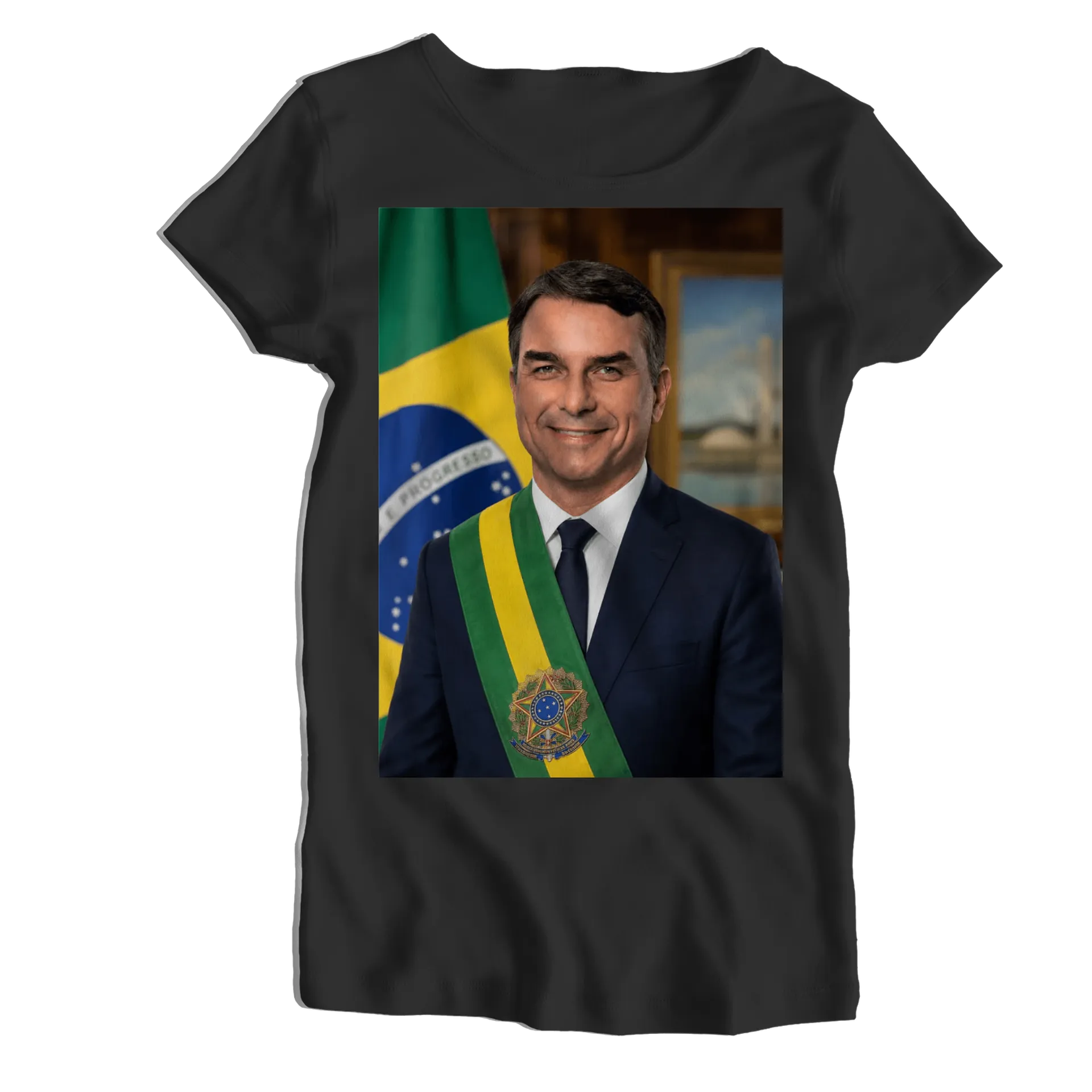 Camiseta Babylook Retrato com Faixa Presidencial - Imagem 1