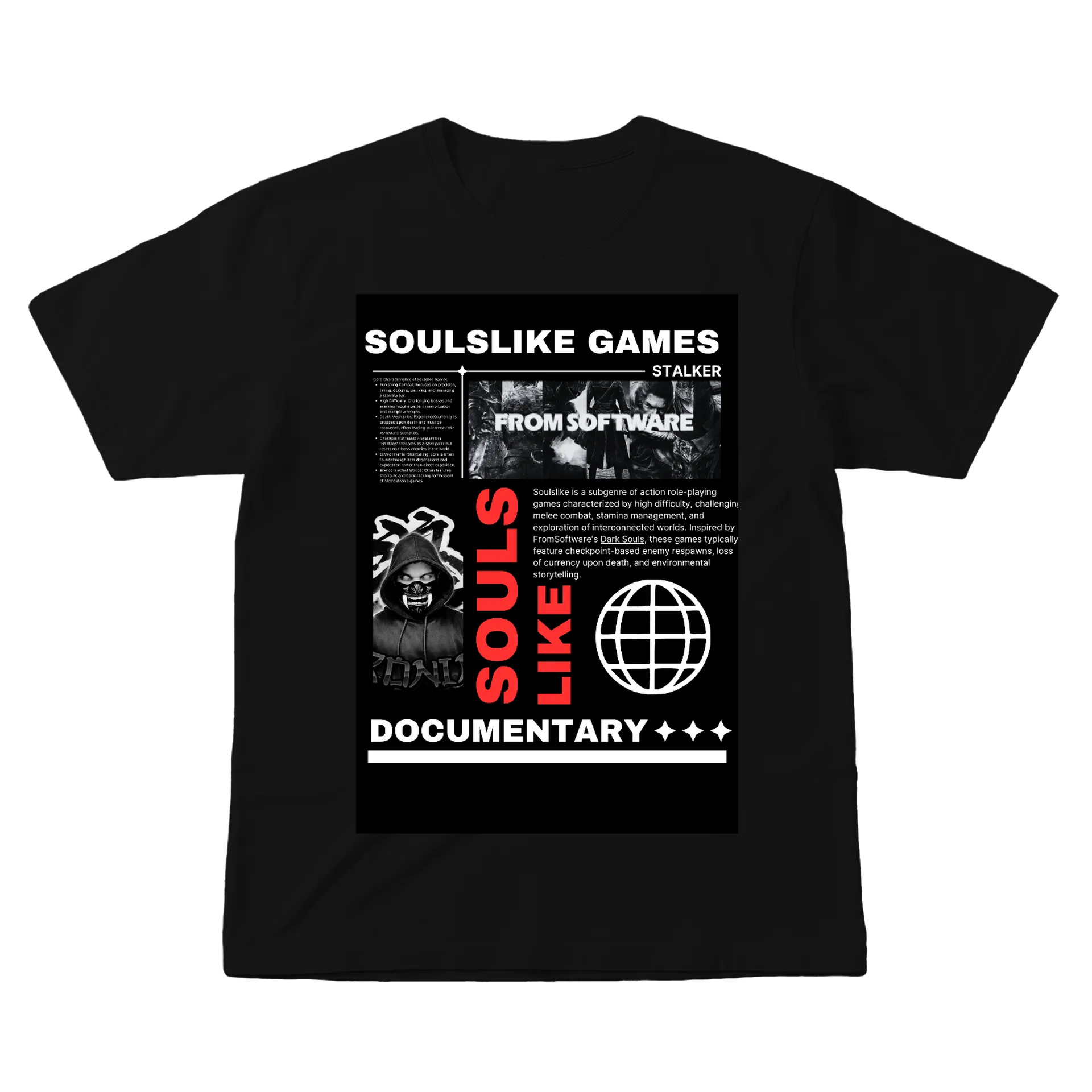 Camiseta RONIN Soulslike Dark Games – Est. Premium Exclusiva - Imagem 1