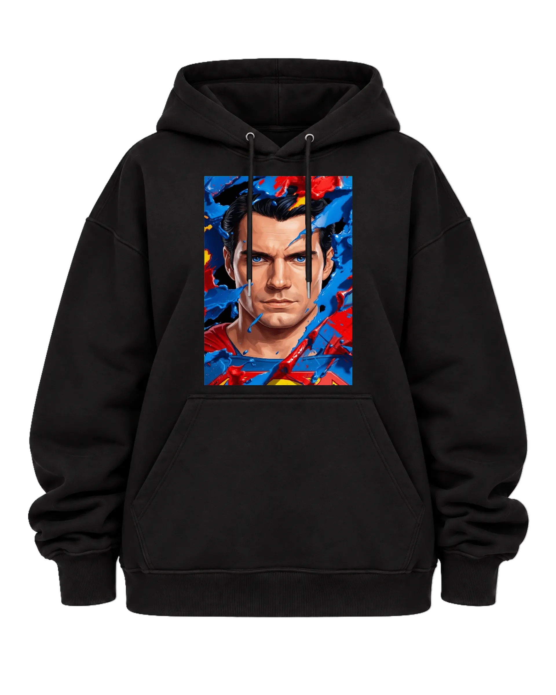 Blusa Moletom Retrato de Super-herói Estilo Cartoon Canguru - Imagem 5