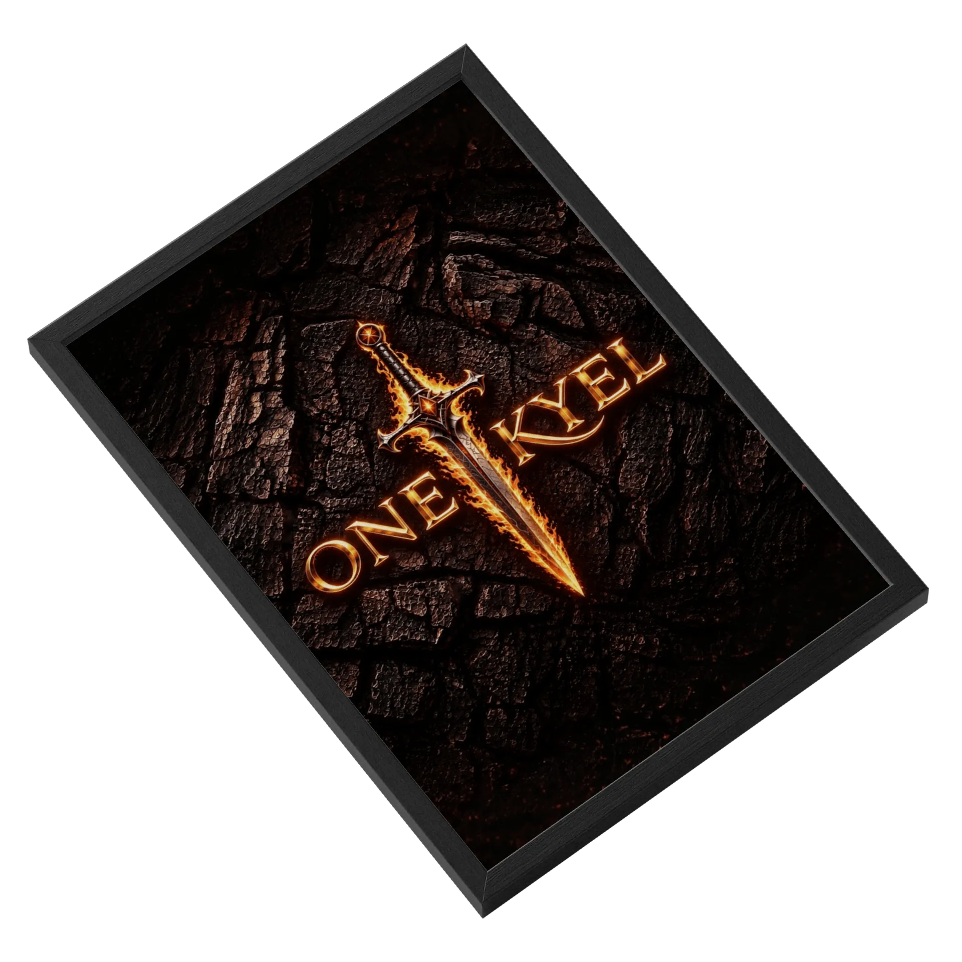 Quadro Personalizado Logotipo One Kyel MDF e Vidro A3 de One Kyel