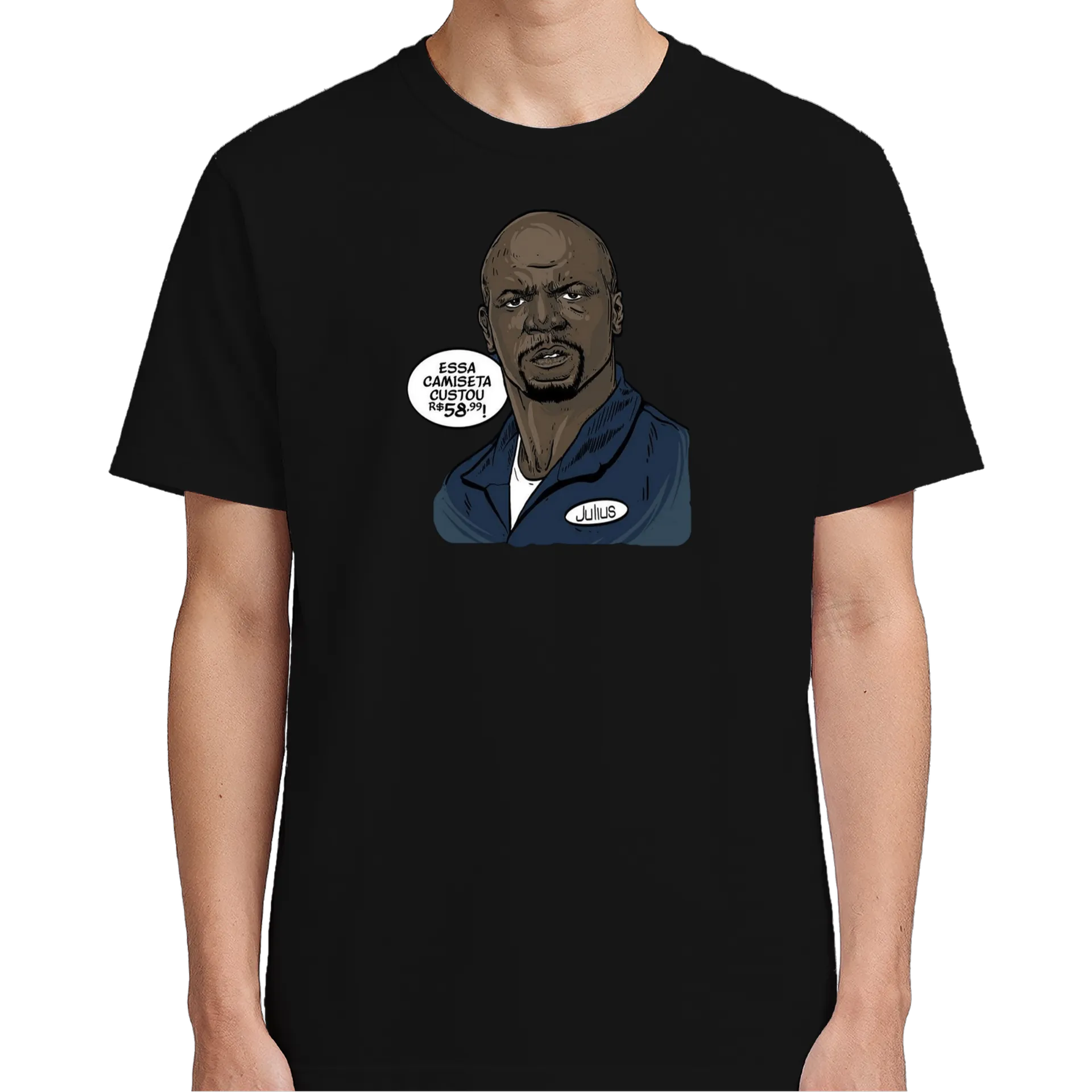 Camiseta com Estampa Julius Grito Caricatura 100% Algodão - Imagem 5