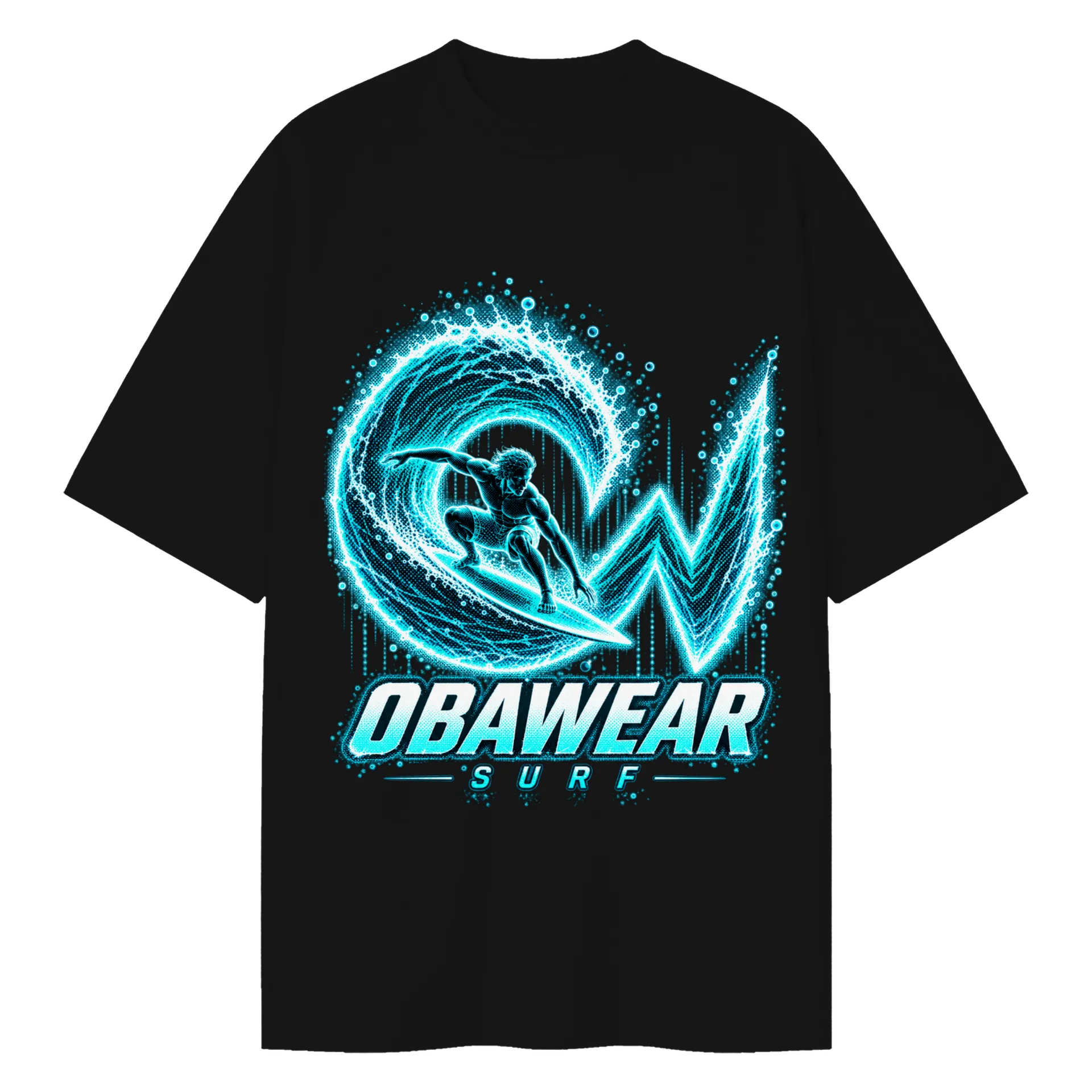 Camiseta Oversized OBAWEAR Holo wave Surf - Imagem 1