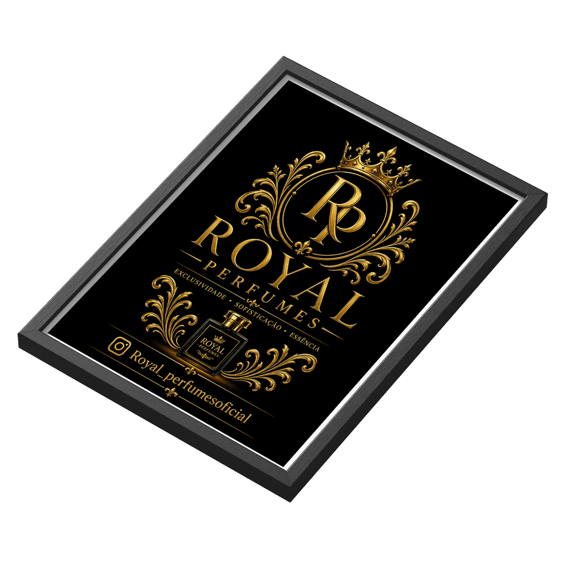 Quadro Logotipo Royal Perfumes MDF e Vidro A3 - Imagem 3
