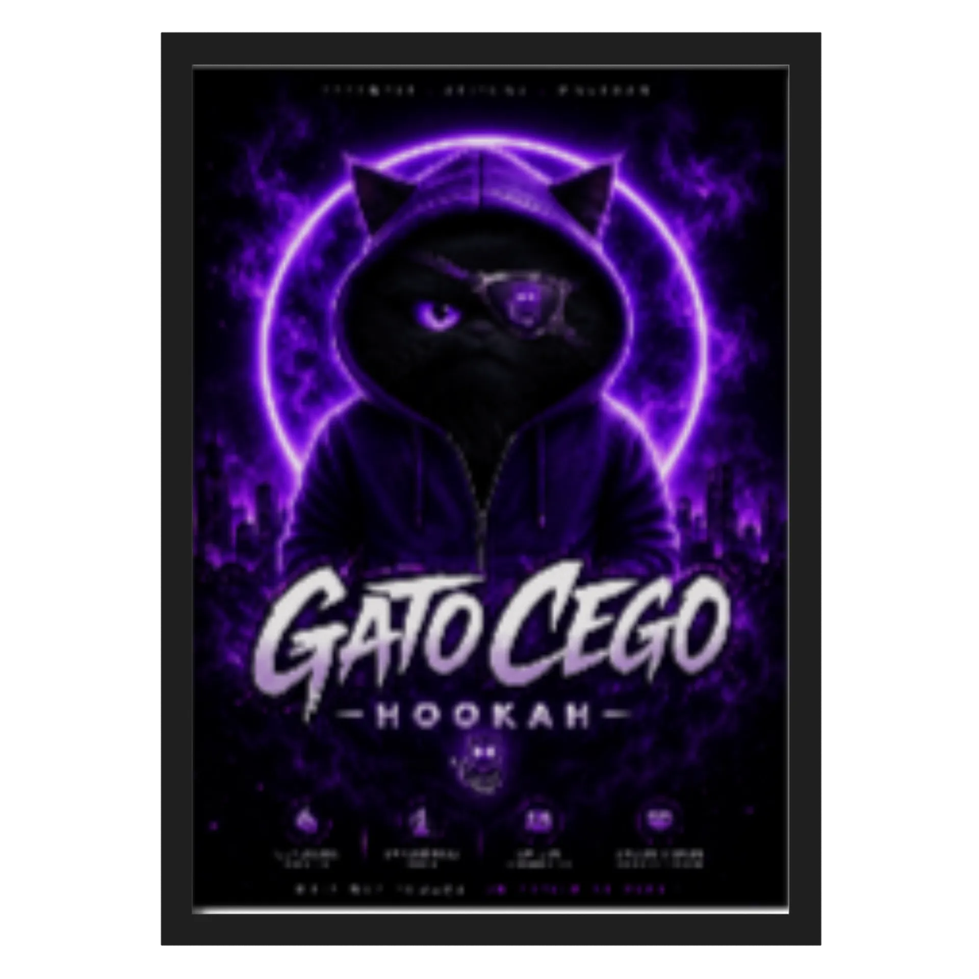 Quadro Gato Cego de Gato Cego Hookah