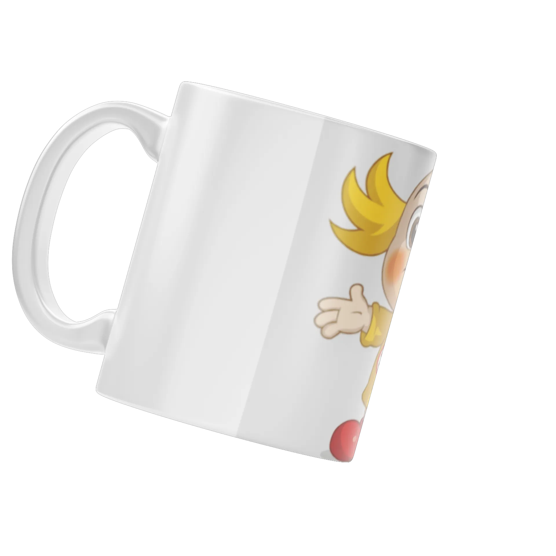 Caneca Porcelana Palhaço Braguinha Branco 325ml - Imagem 3