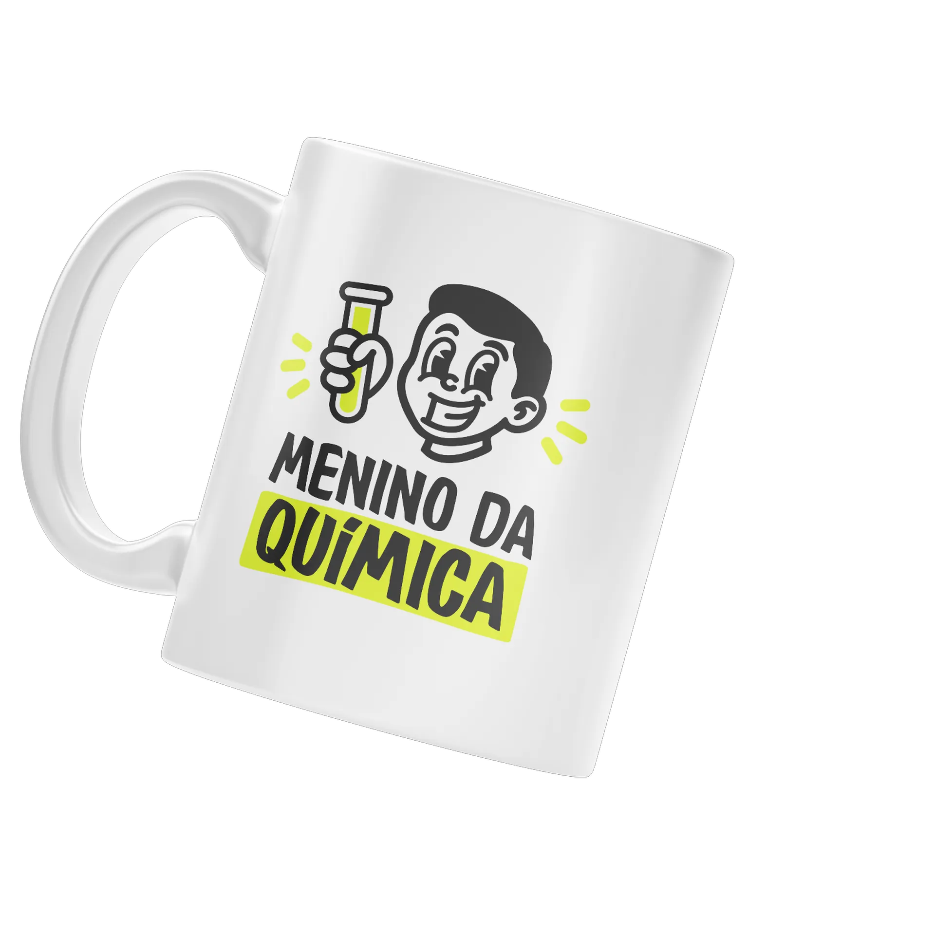 Caneca de Cerâmica - Viciado em Cafeína de Menino da Química — imagem 3 de 4