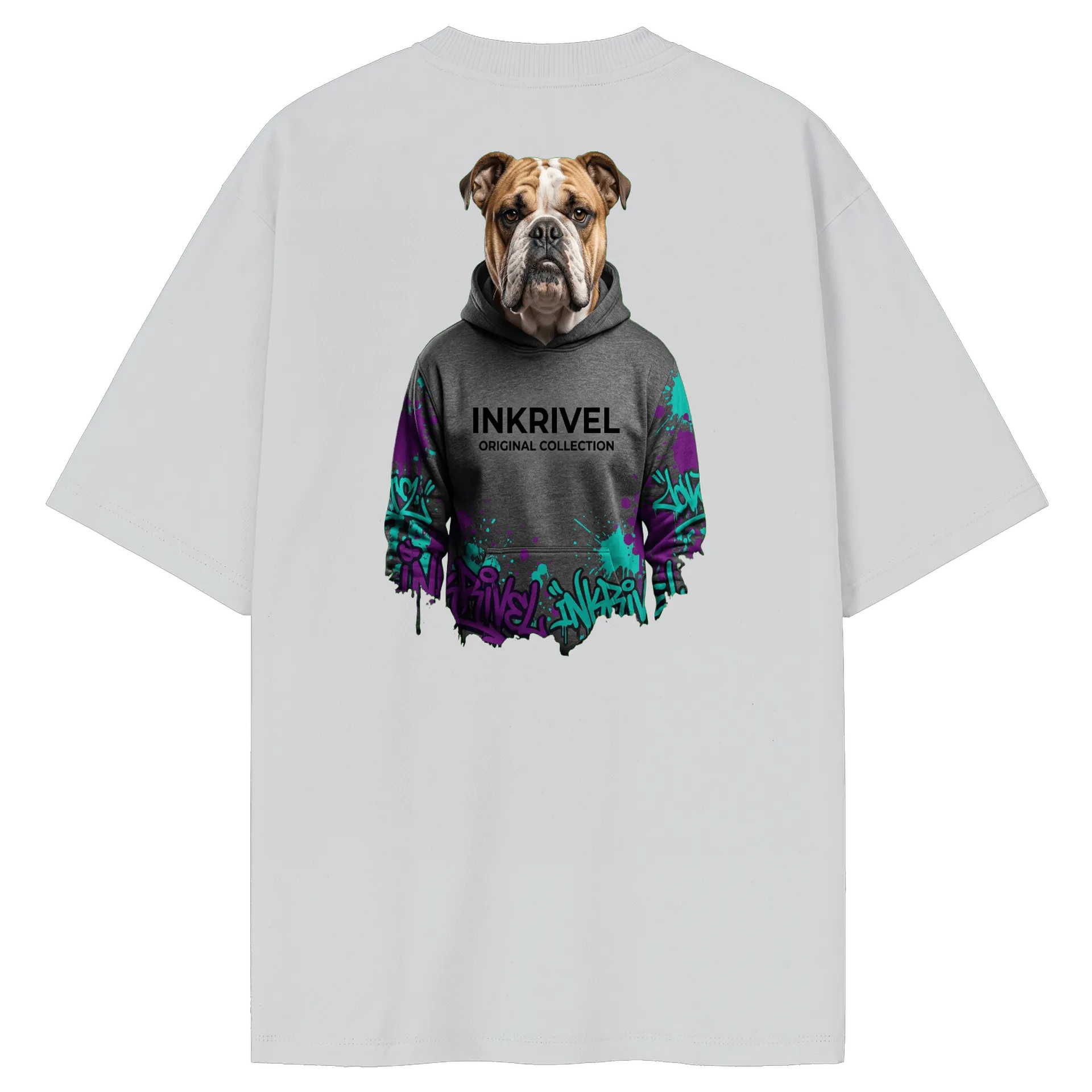 Camiseta Oversized Bulldog Graffiti - Urban Petz | Inkrivel - Imagem 2