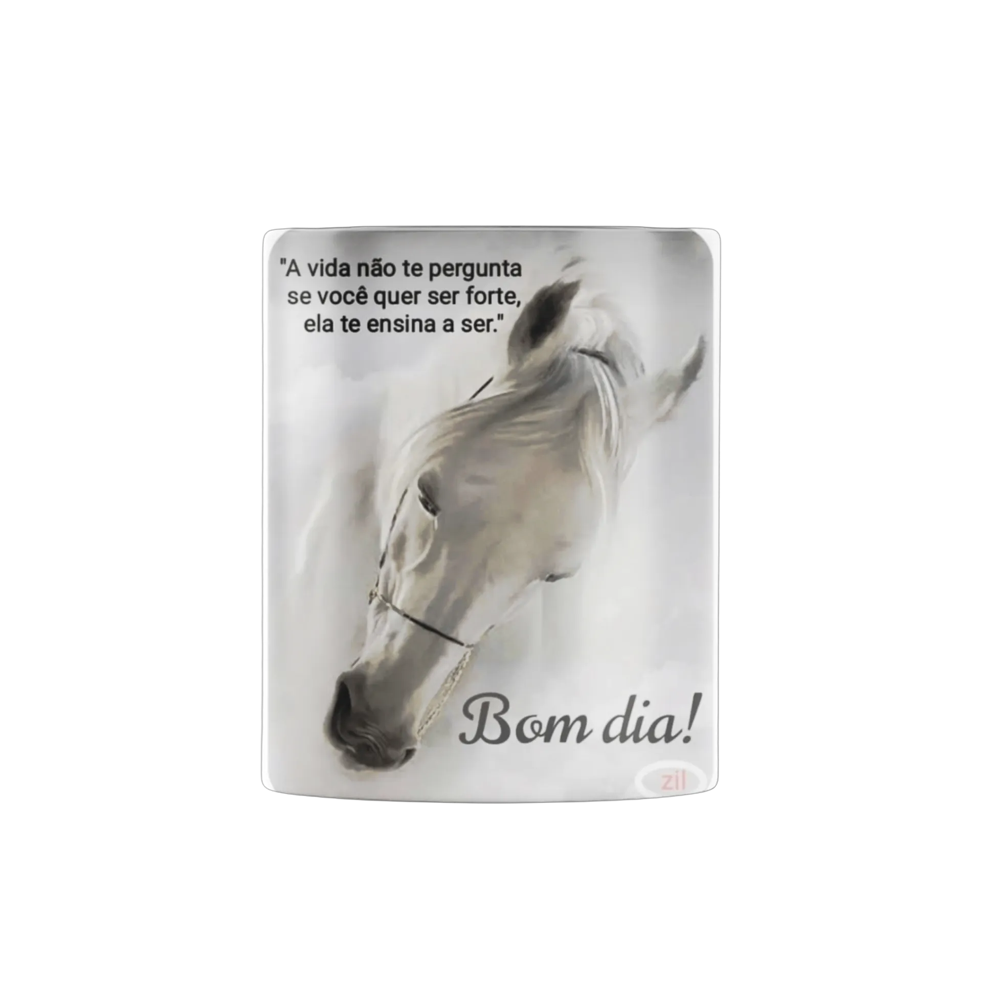 Caneca Cavalo Realista com Frases Motivacionais 325ml de https://bugbug.com.br — imagem 2 de 4